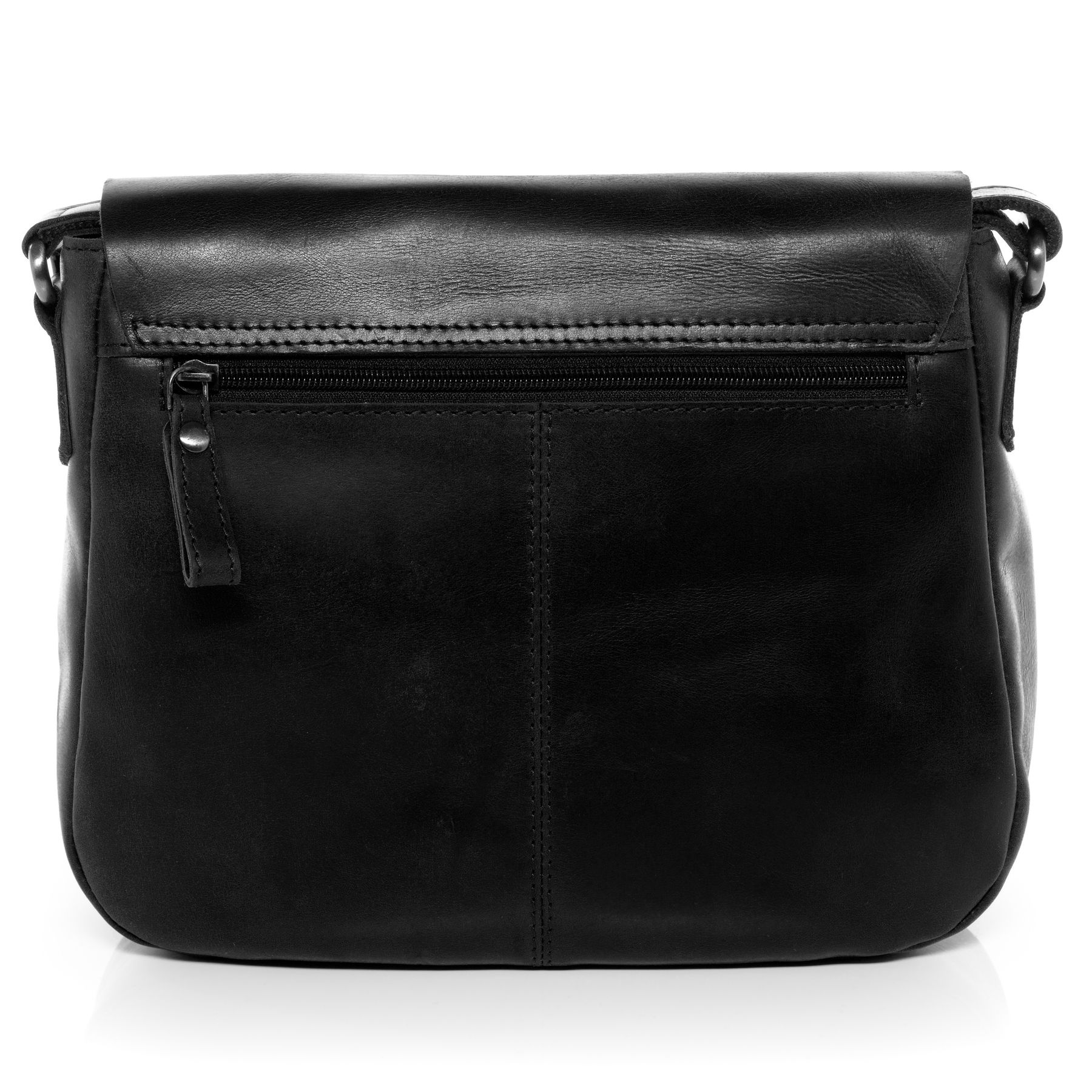 SID & VAIN Schultertasche Leder & Umhängetasche Leder YALE schwarz 25584