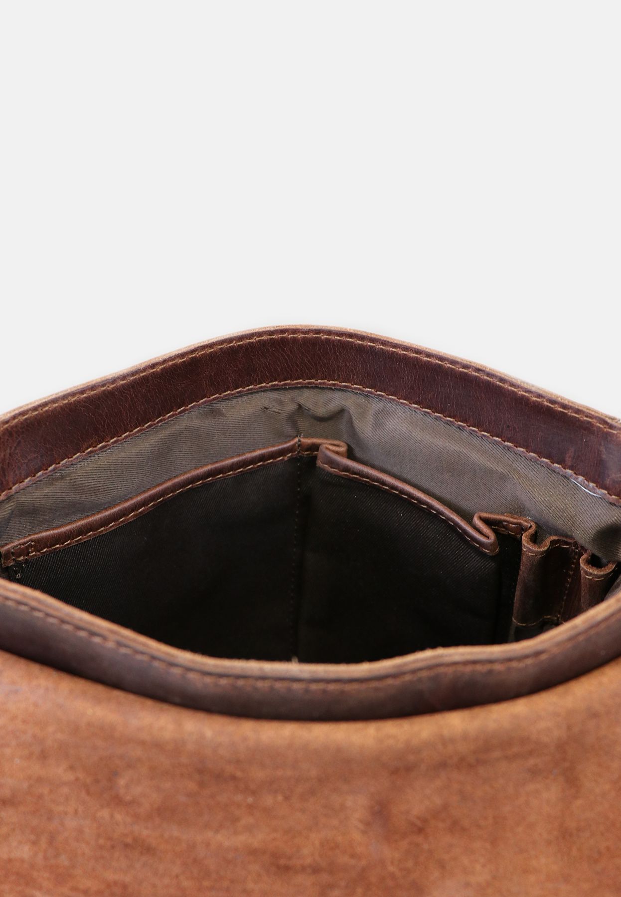 Umhängetasche YALE Natur-Leder braun