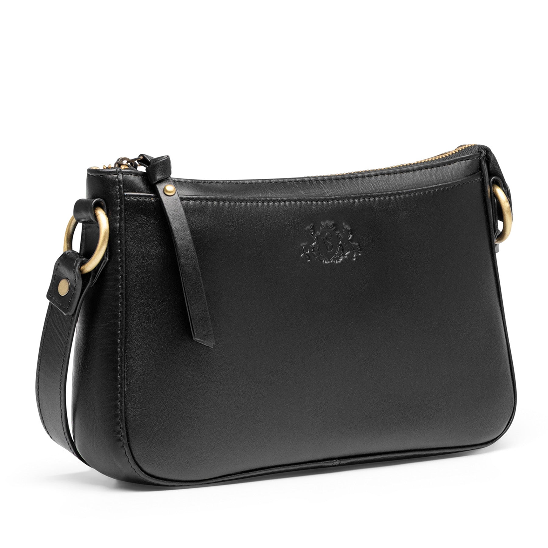 NIBY Schultertasche Glatt schwarz Seite