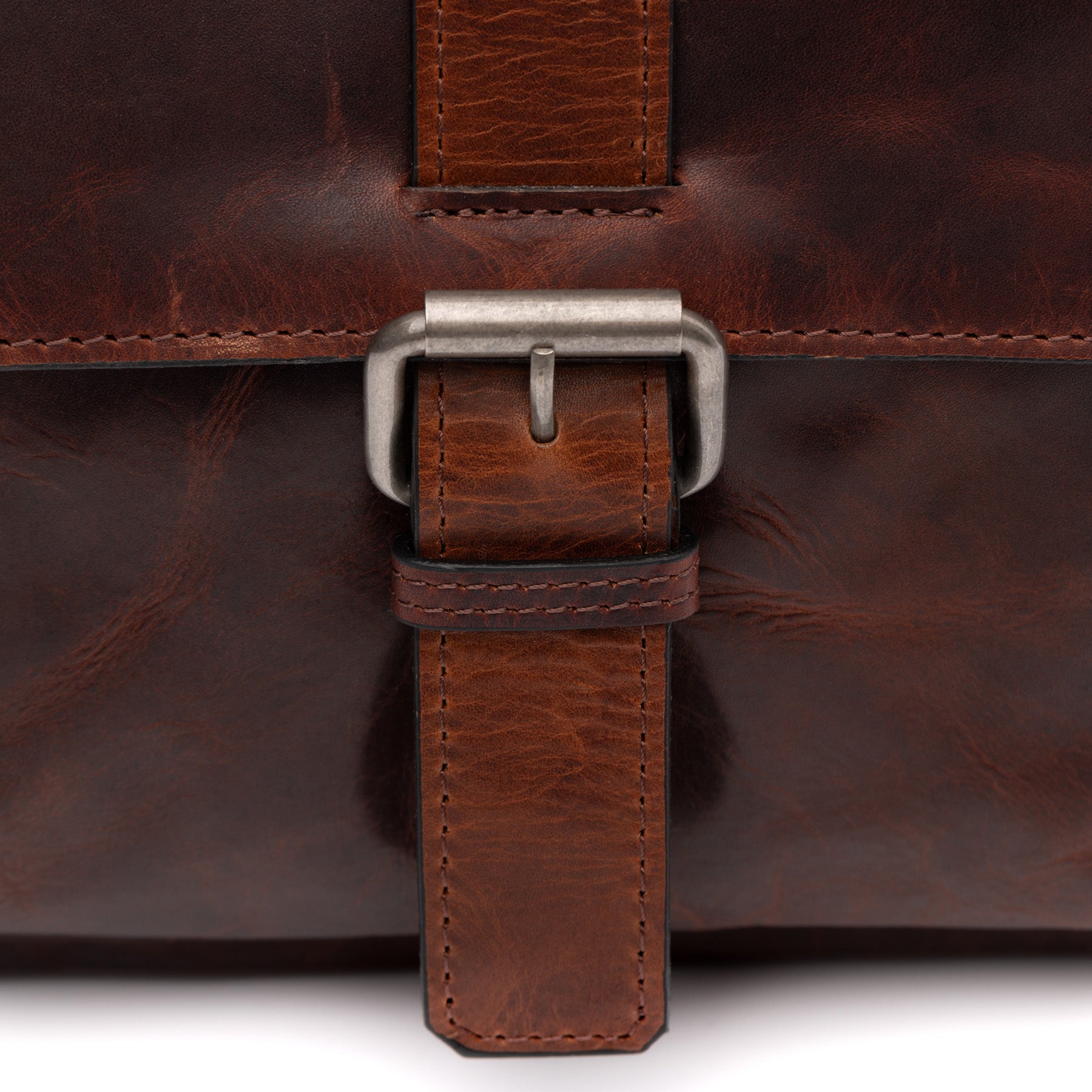 Schultertasche GRAHAM Natur-Leder braun