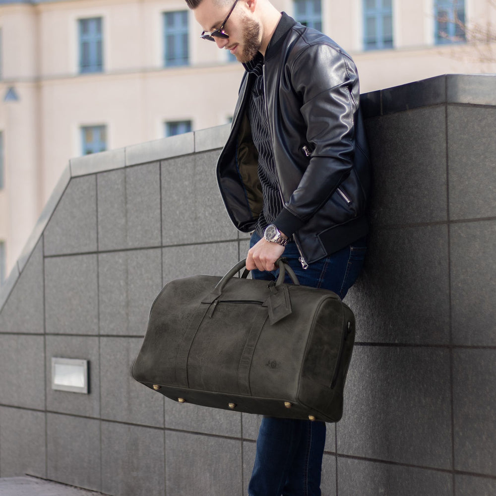 Weekender CHAD Büffelleder grün