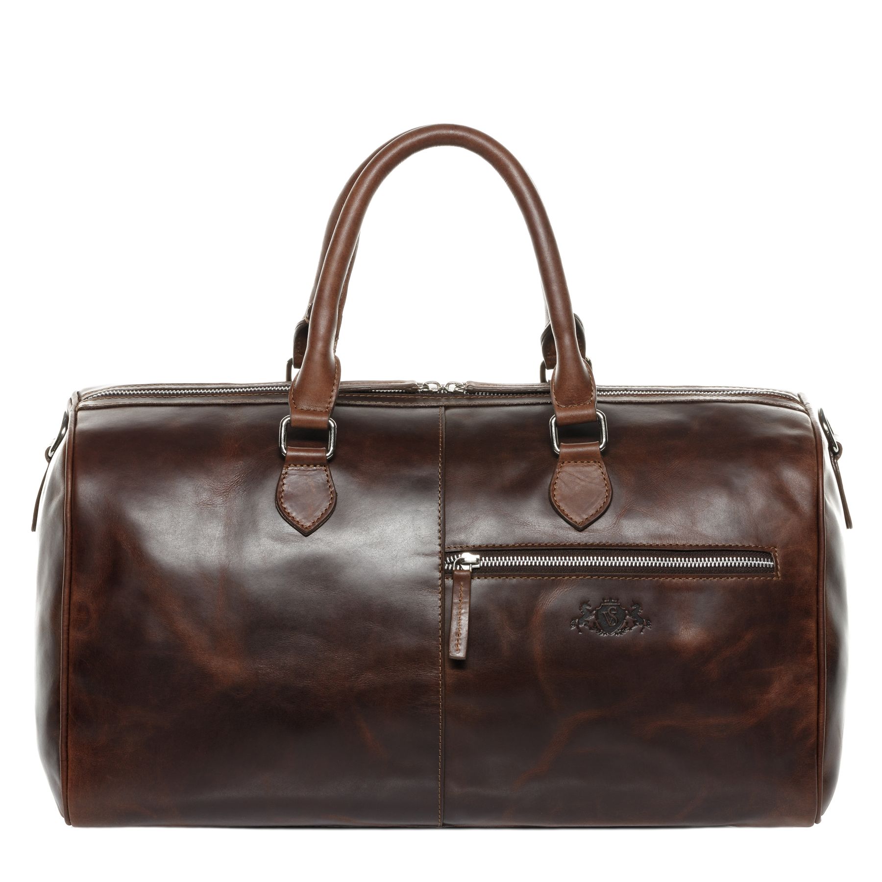 SID & VAIN Reisetasche Weekender Leder SEATTLE braun-cognac 27640