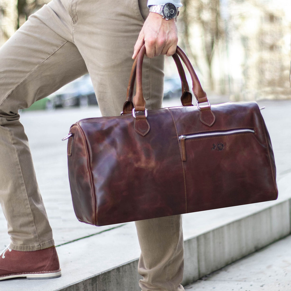 Reisetasche SEATTLE Natur-Leder braun