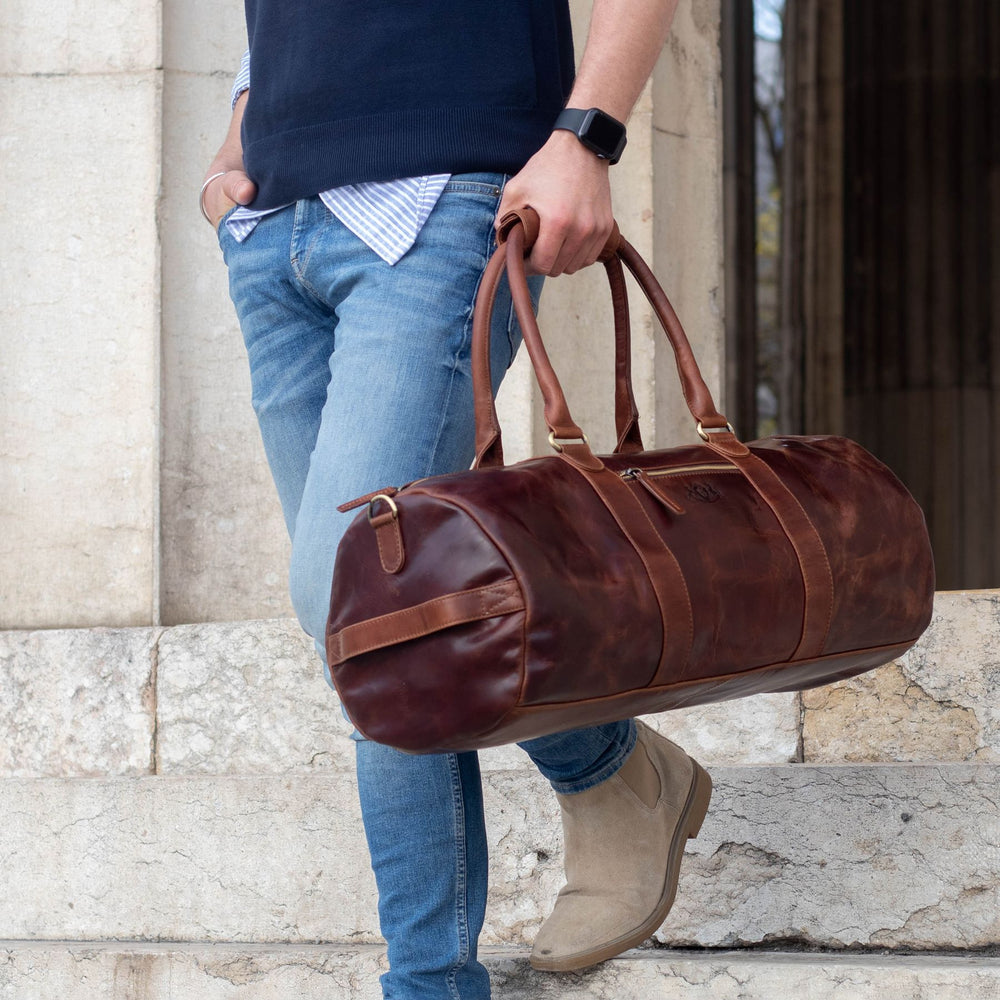 Reisetasche VANCOUVER Natur-Leder braun