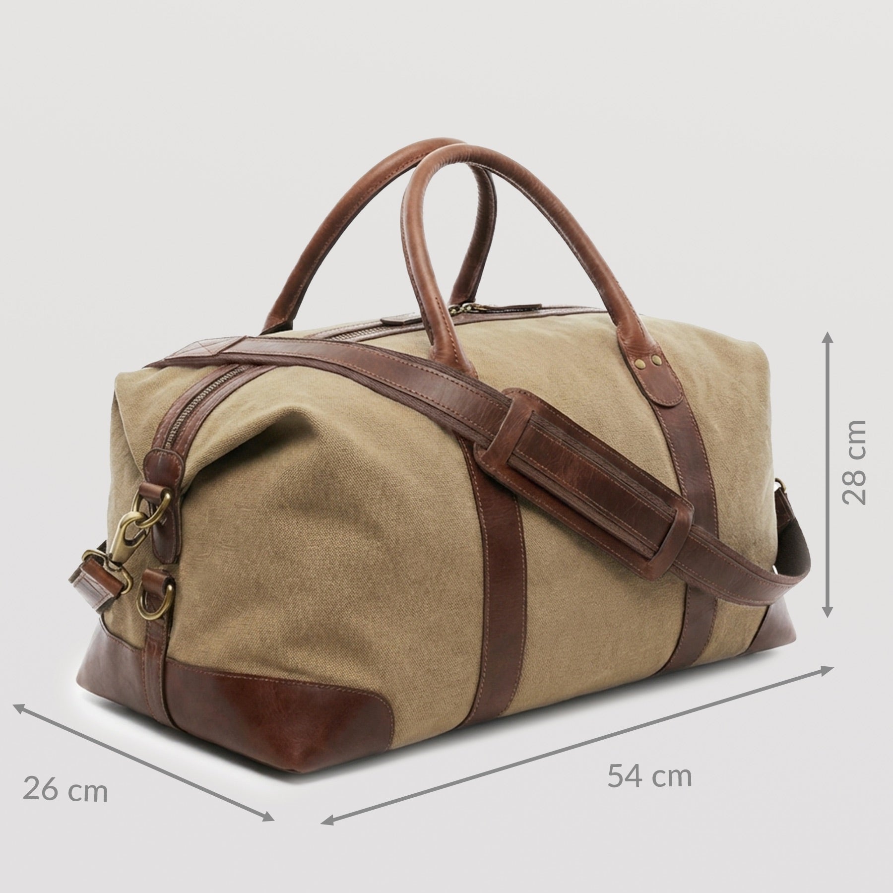 6498-SID & VAIN travel-l - L - H-75 - Lennox -brown CANVAS-PULL-UP-measure