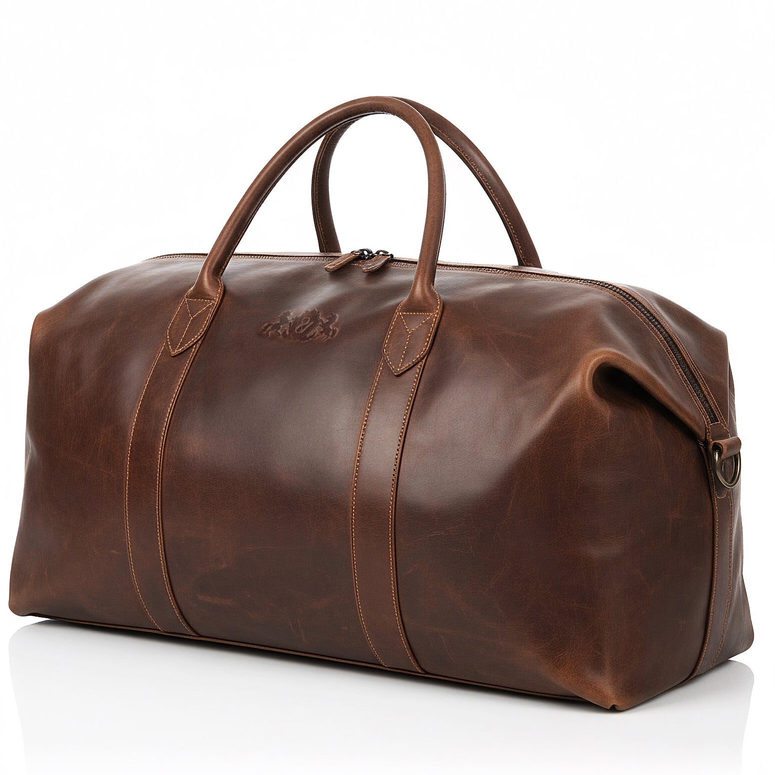 SID & VAIN Reisetasche groß Leder XXL CHESTER braun-cognac 1