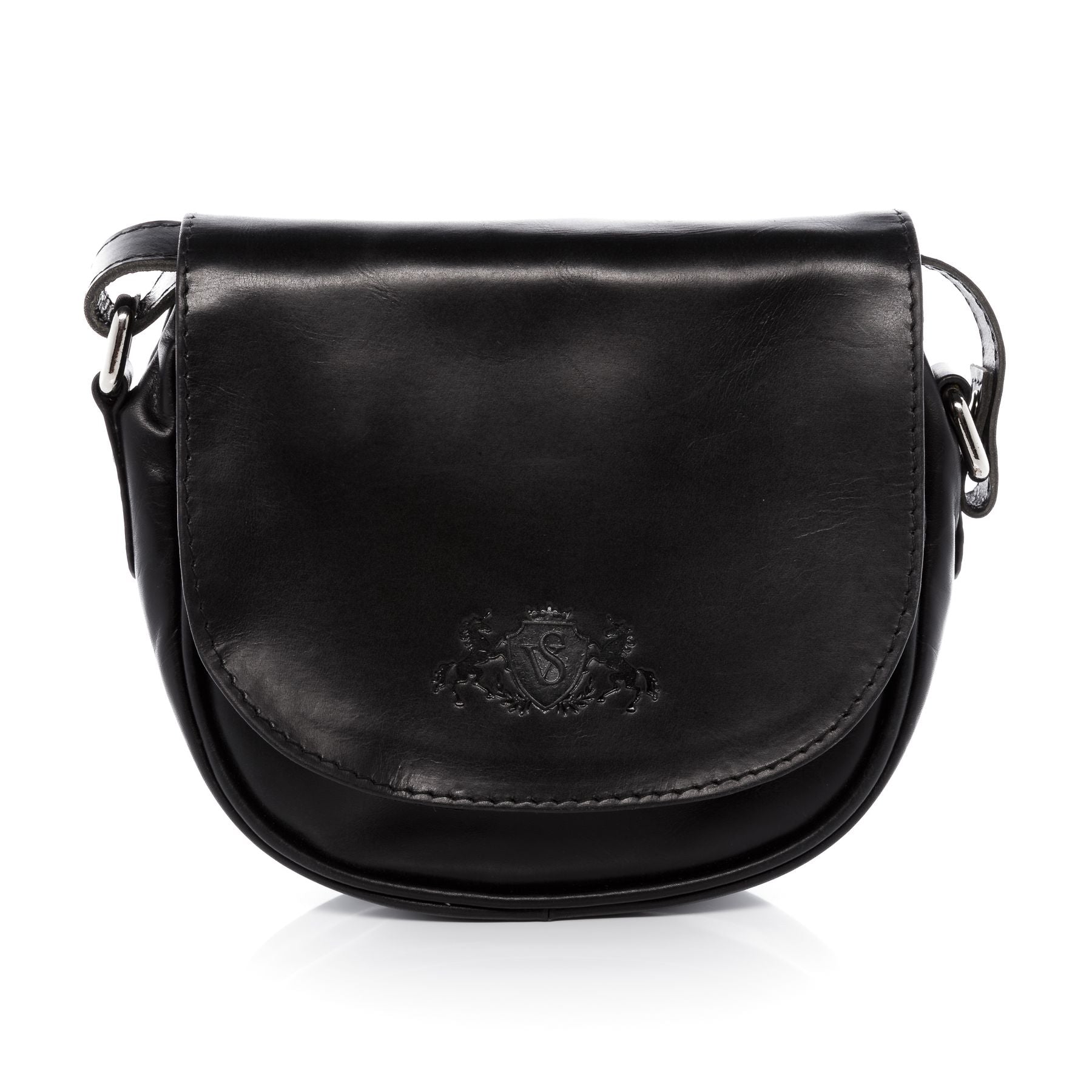 SID & VAIN Umhängetasche Leder klein BRIGHTON schwarz 13475