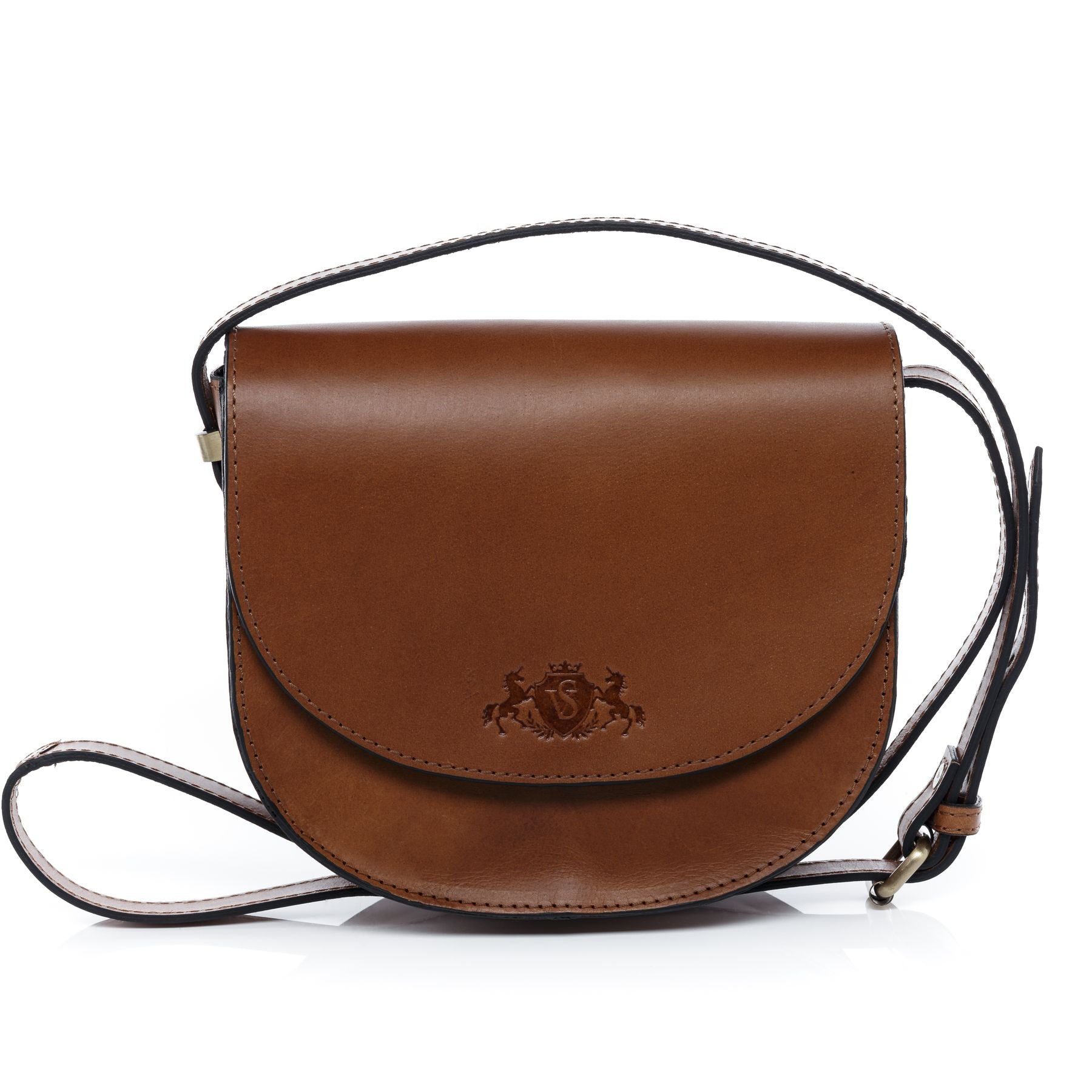 SID & VAIN Umhängetasche Leder TRISH tan-cognac 13471