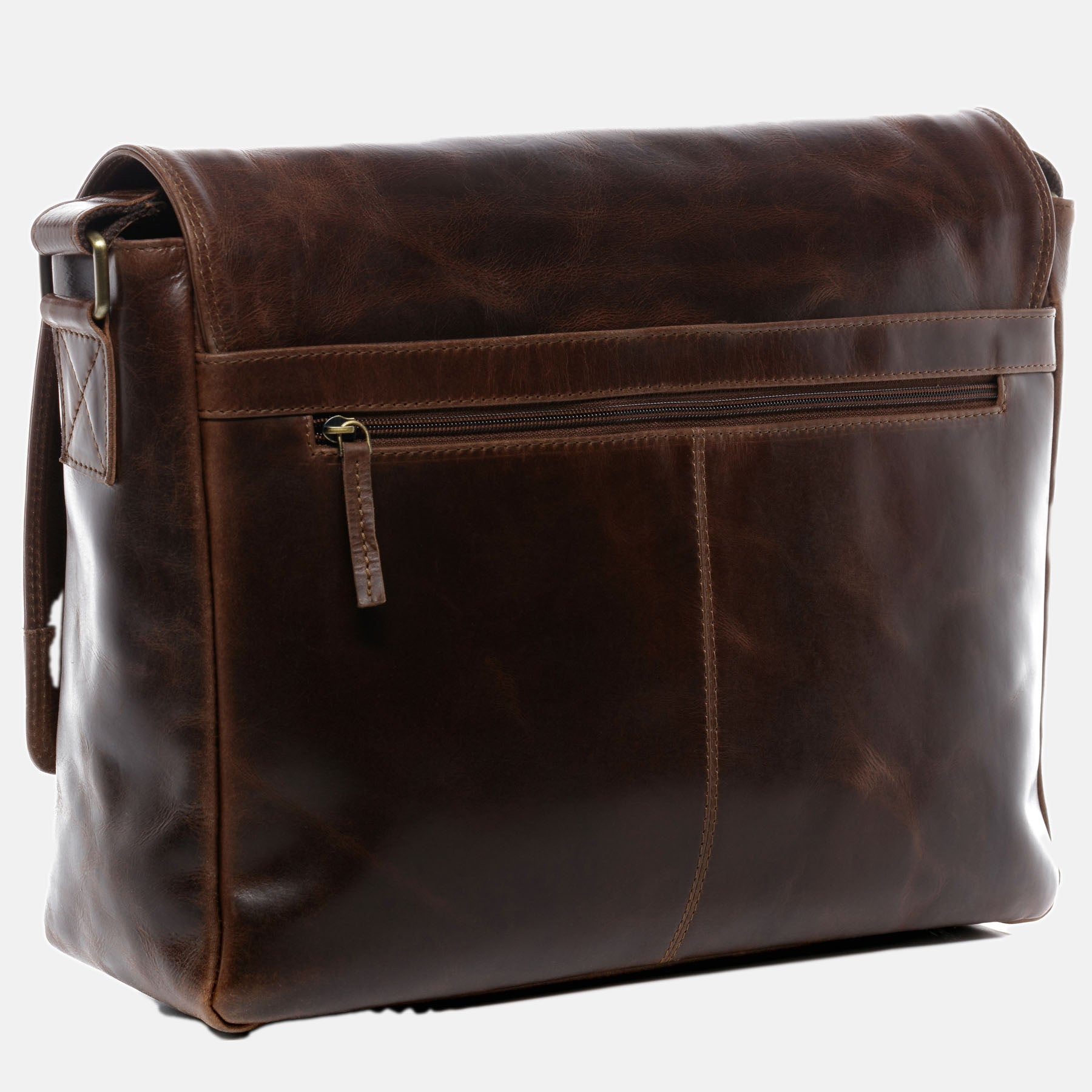 Messenger Bag SPENCER natural leather brown-cognac