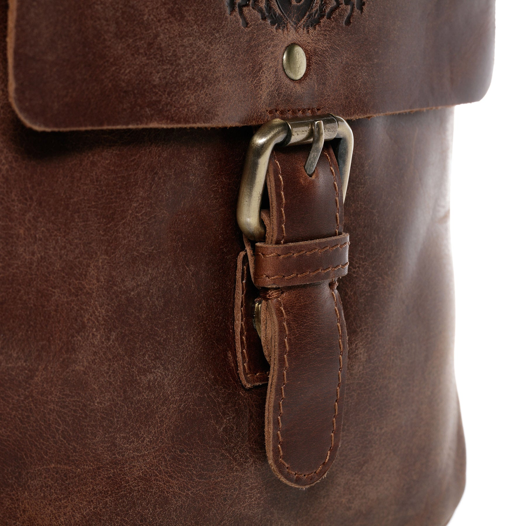 Shoulder bag ORLANDO natural leather brown-cognac