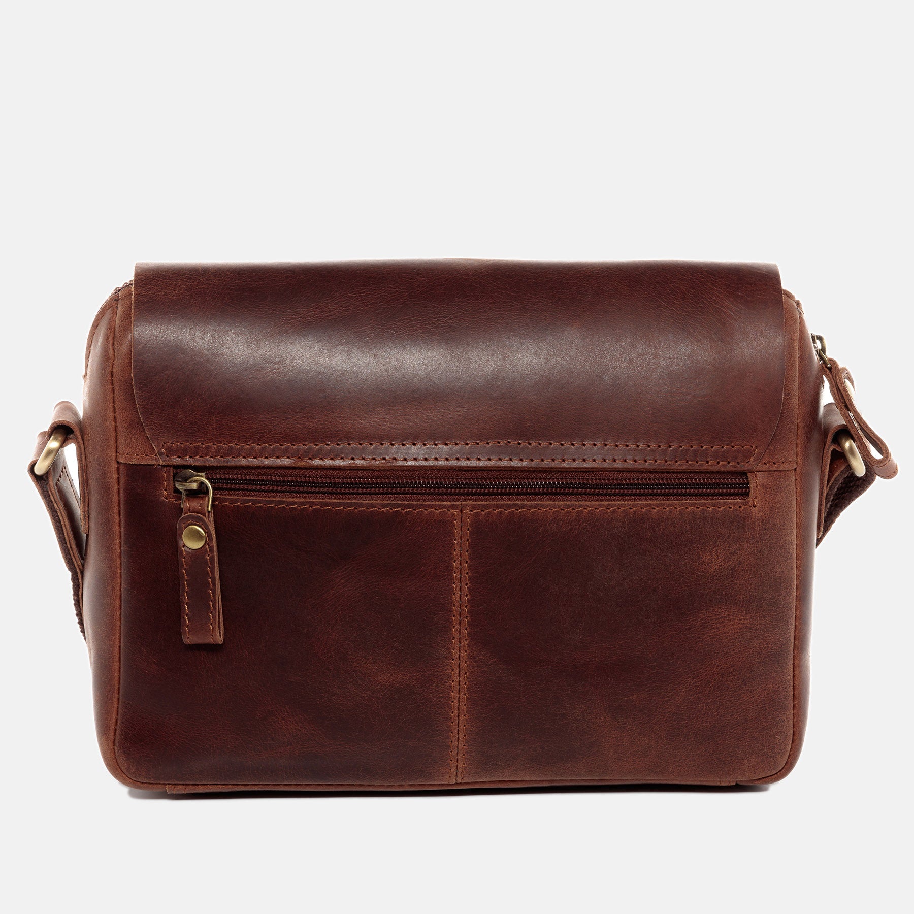 Messenger bag YALE natural leather brown-cognac