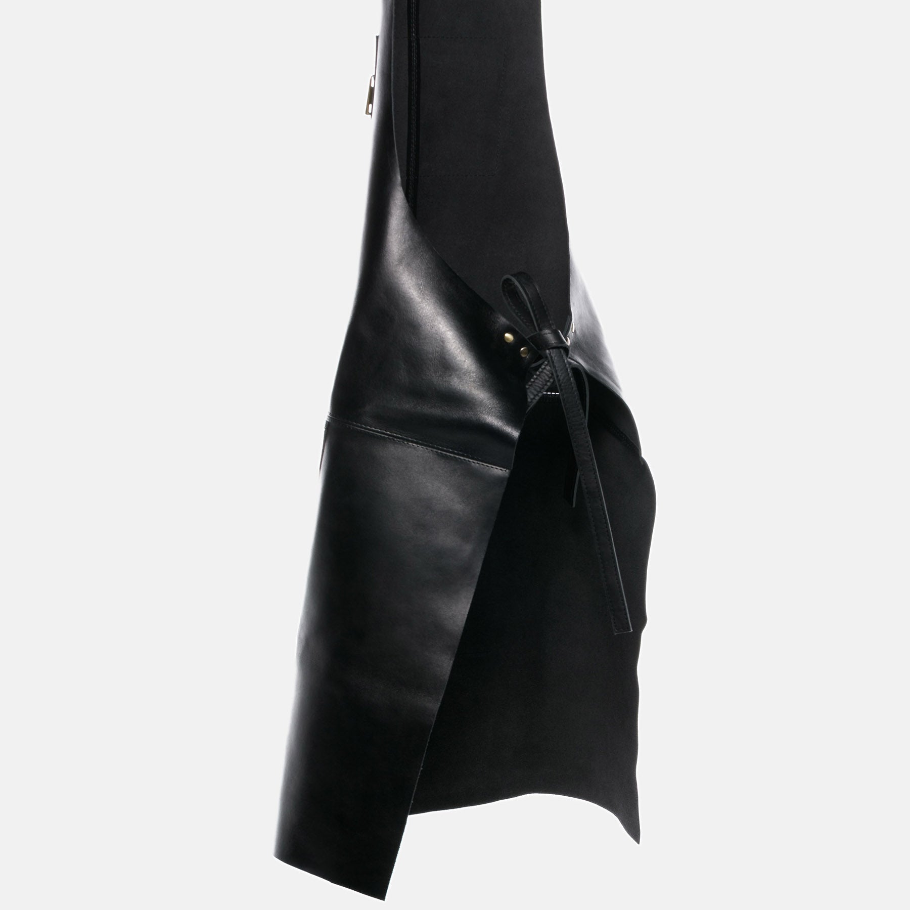 Leather apron HEATHROW smooth leather black