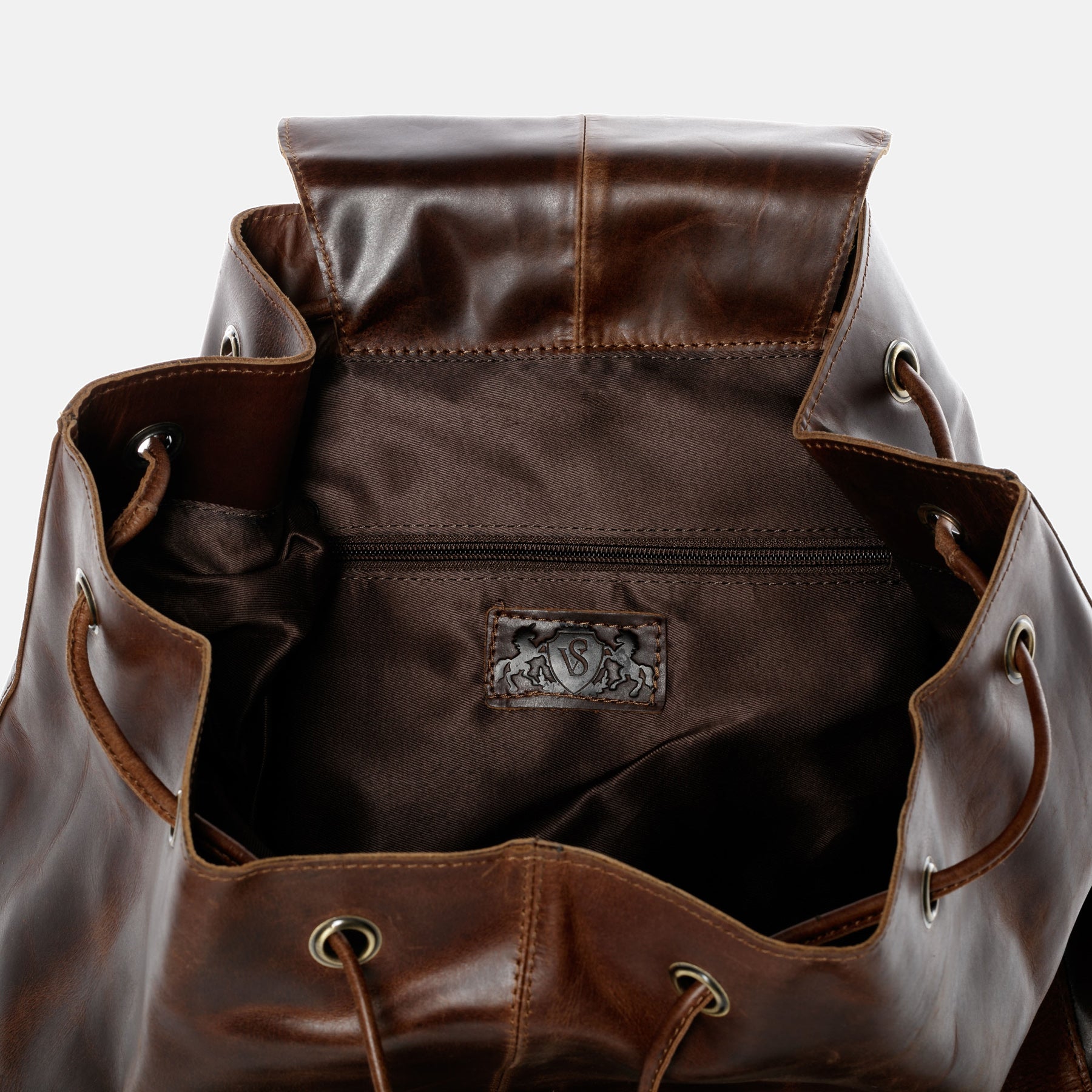 Duffel bag HEATHROW natural leather brown-cognac