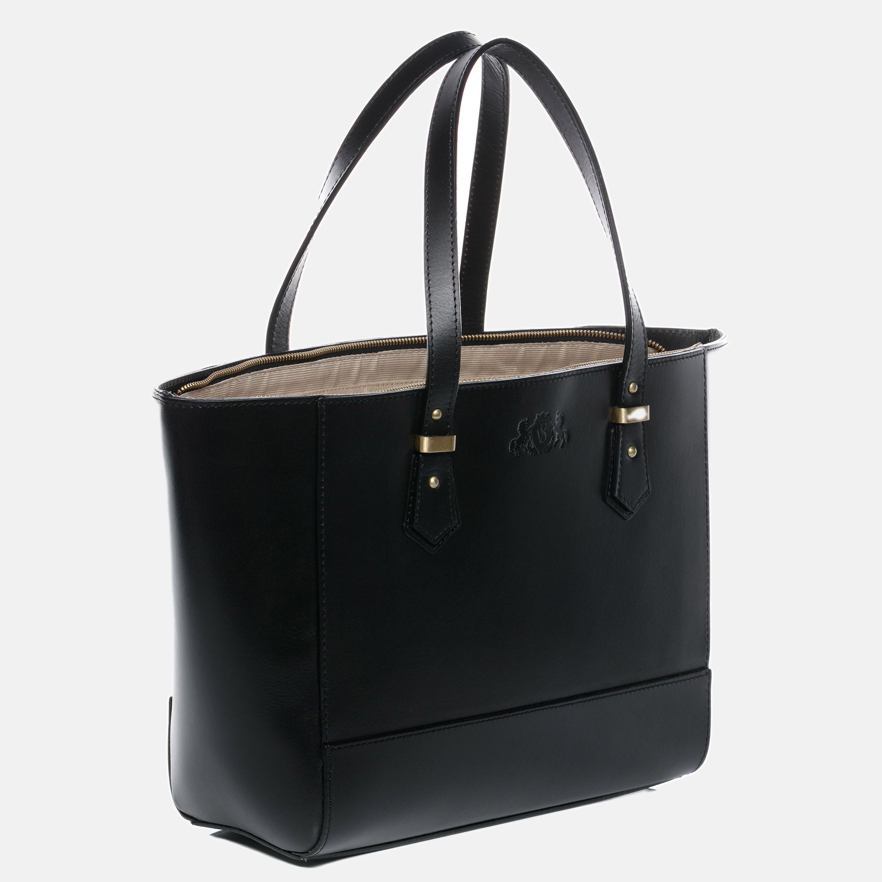 Handbag TRISH saddle leather black
