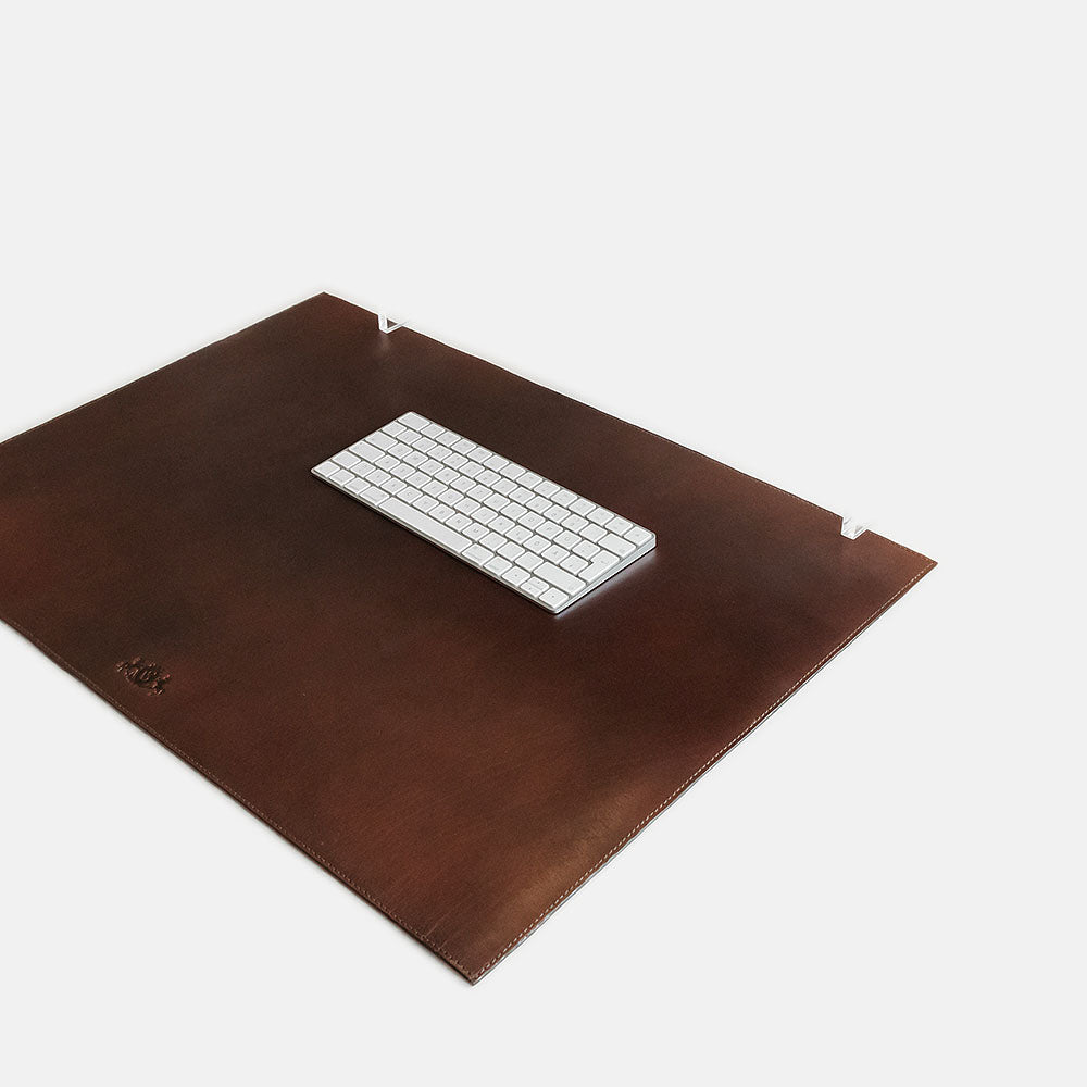 Desk pad ELLIOT buffalo leather brown