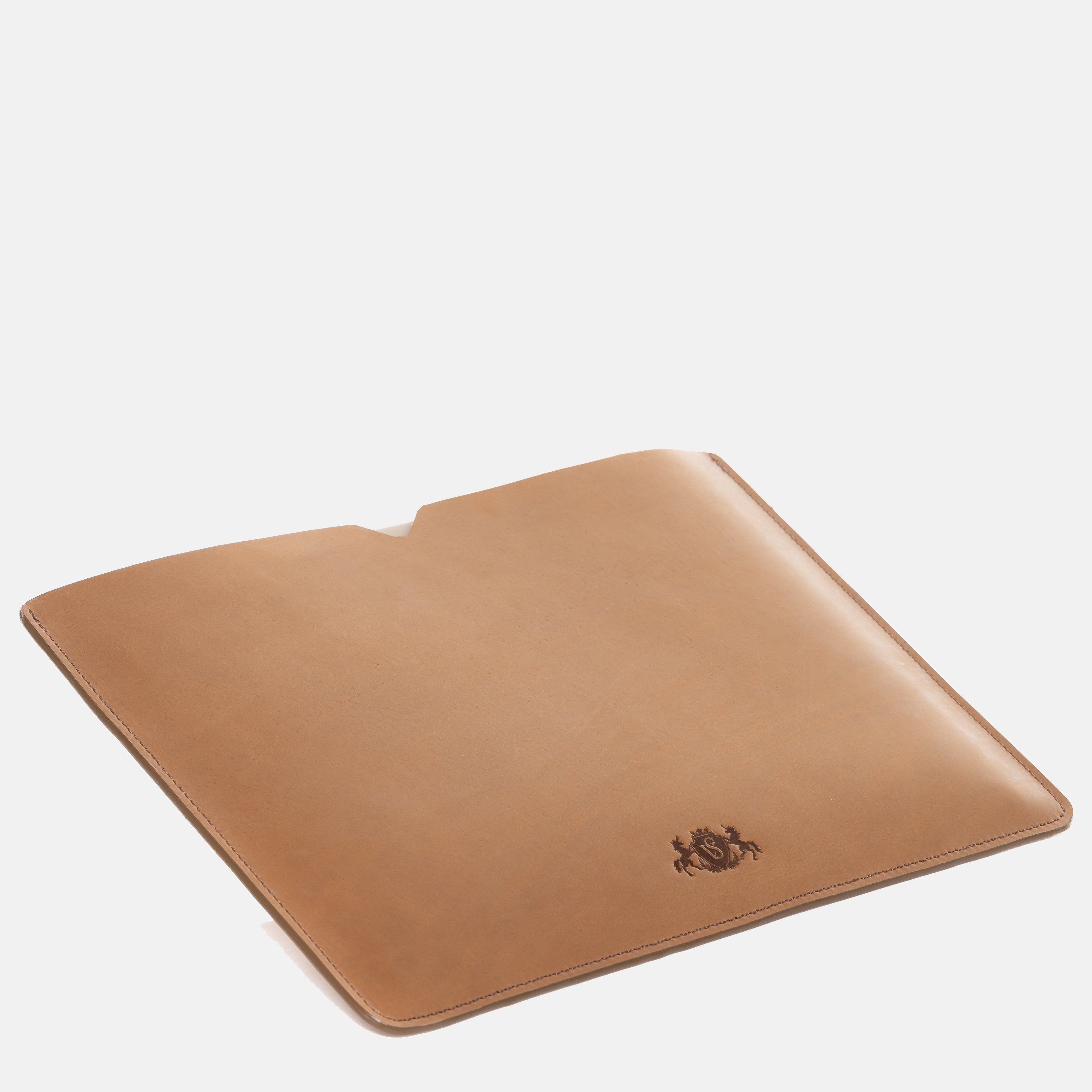 Laptop sleeve RORY smooth leather brown
