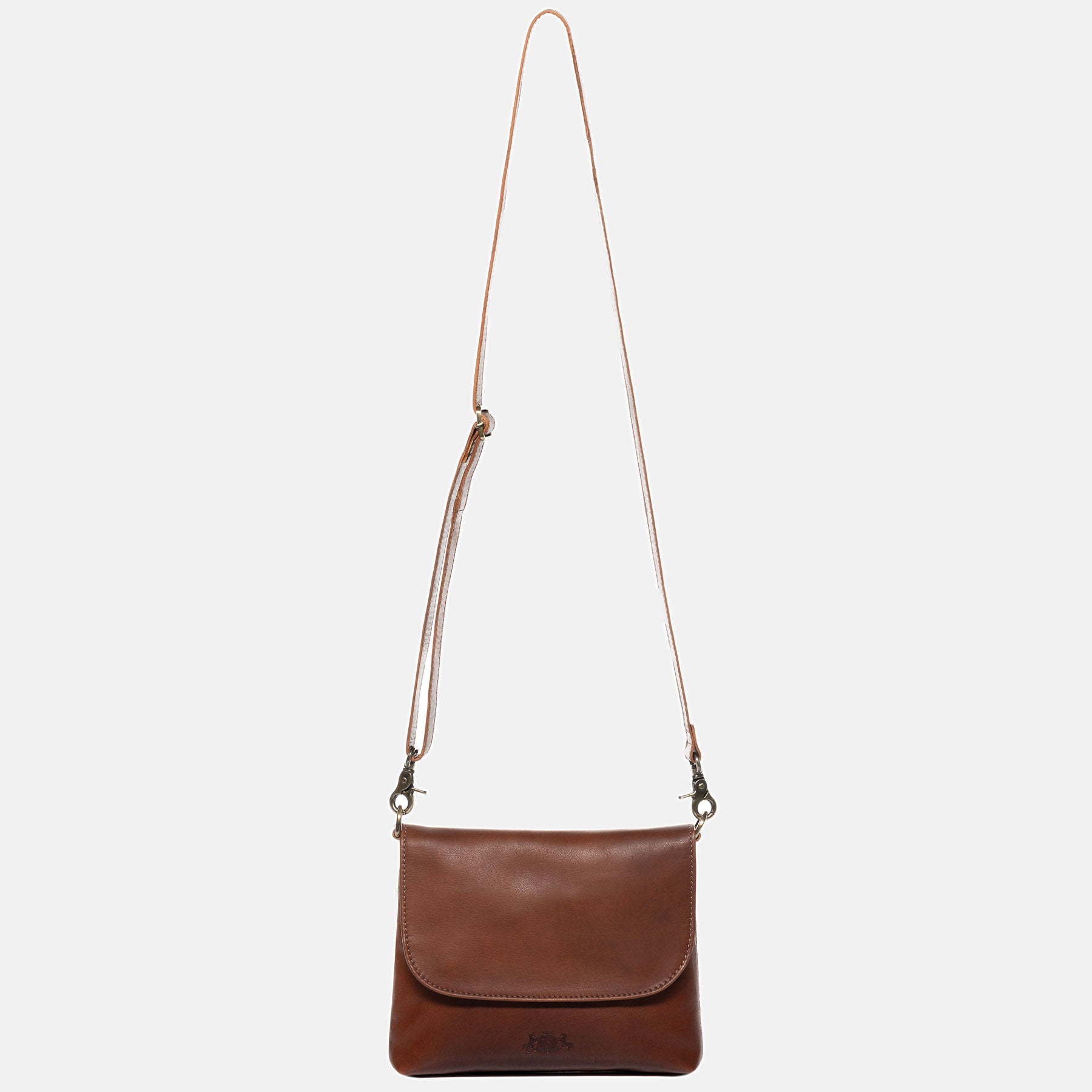 Shoulder bag LINA smooth leather light brown