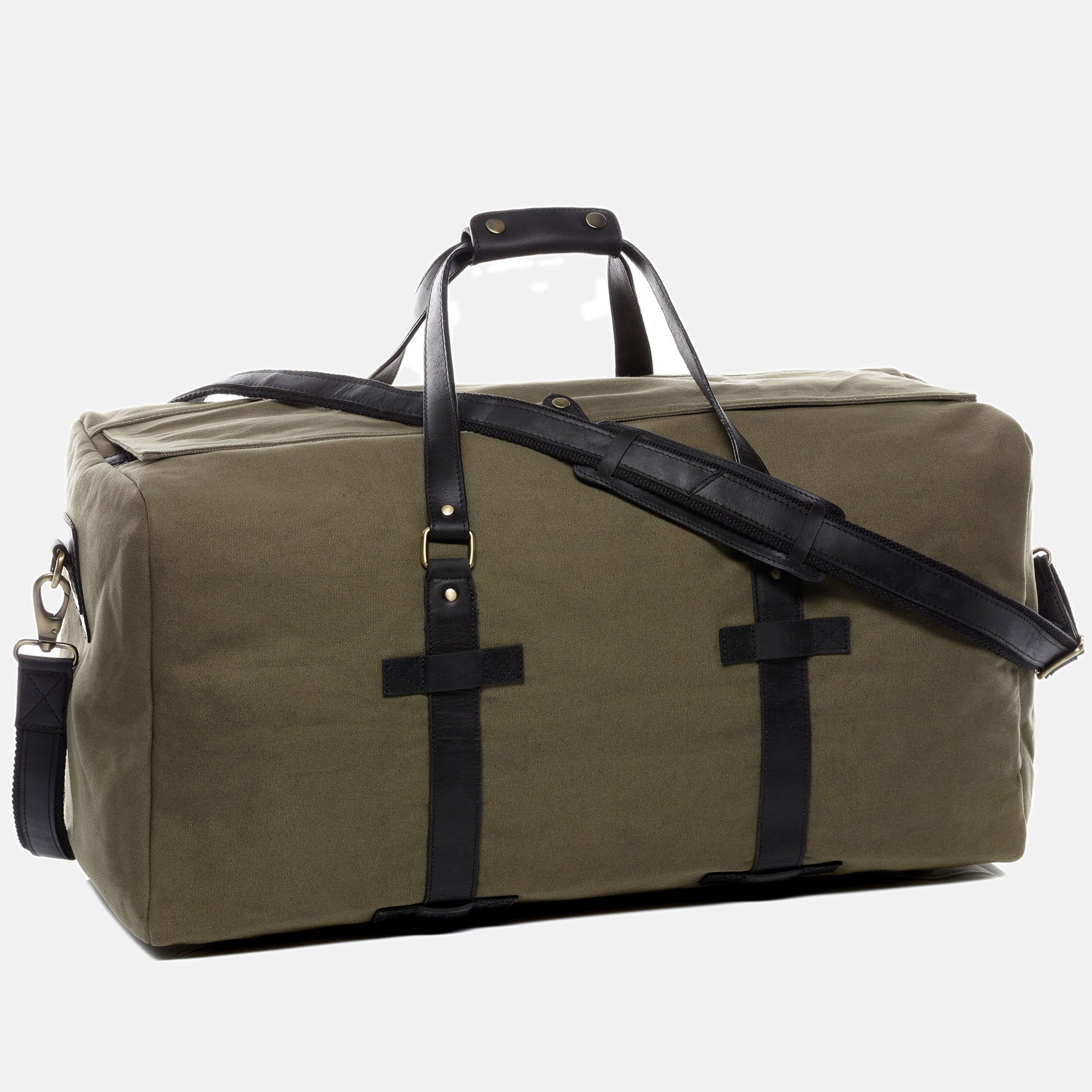 XL Travel bag CHASE Canvas&Leather olive-green