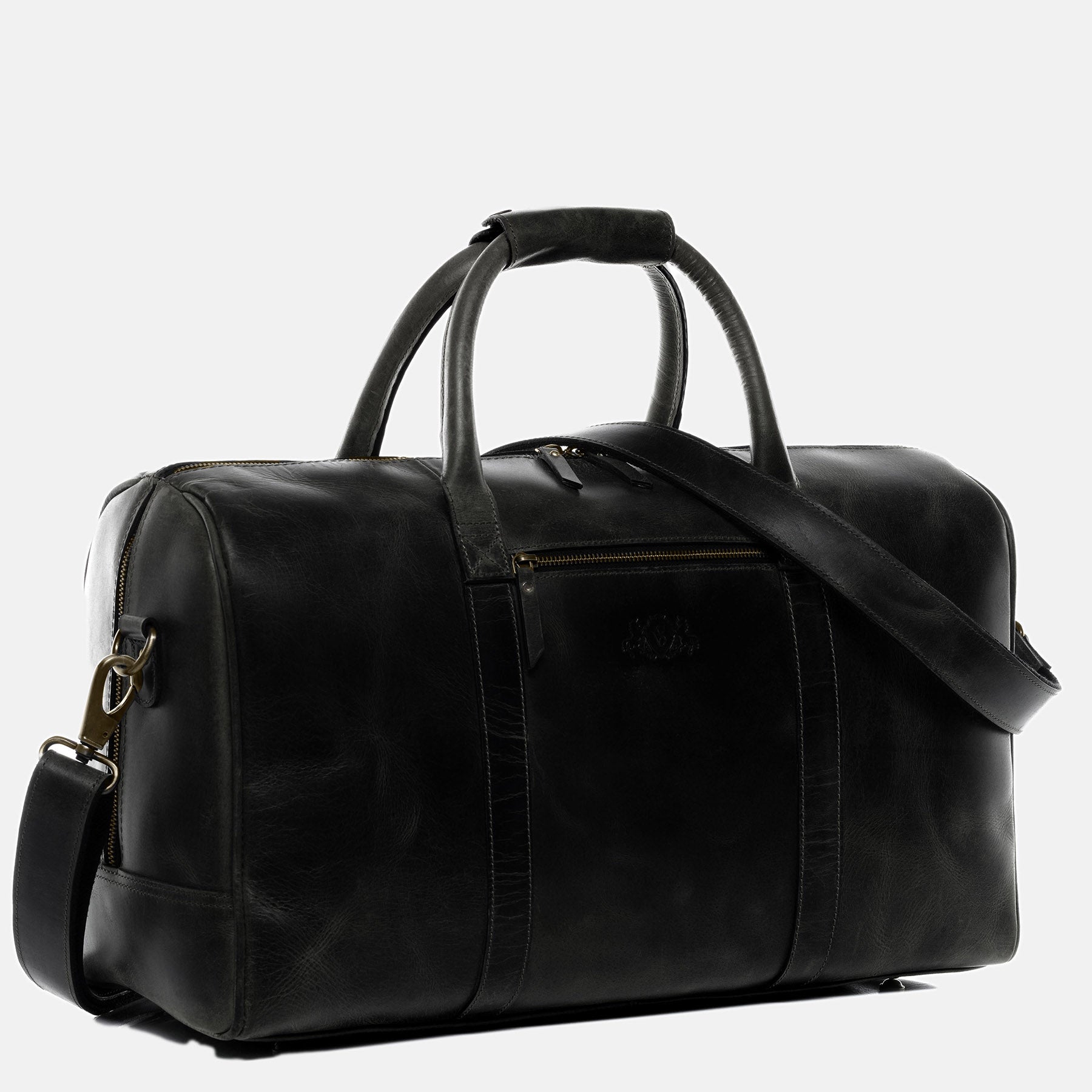 Travel bag CHAD buffalo leather vintage black