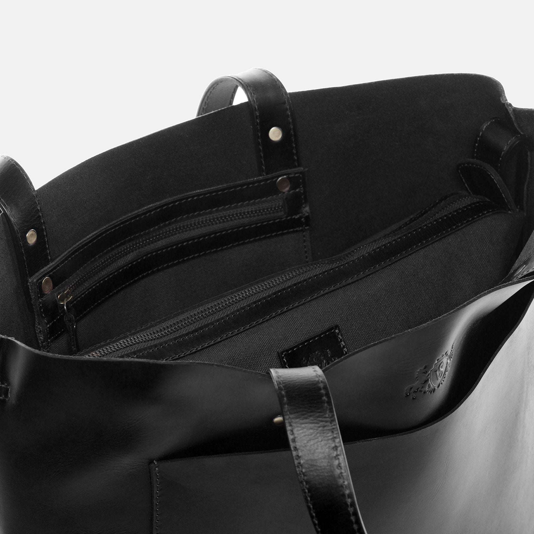 Shopper PIPER smooth leather black