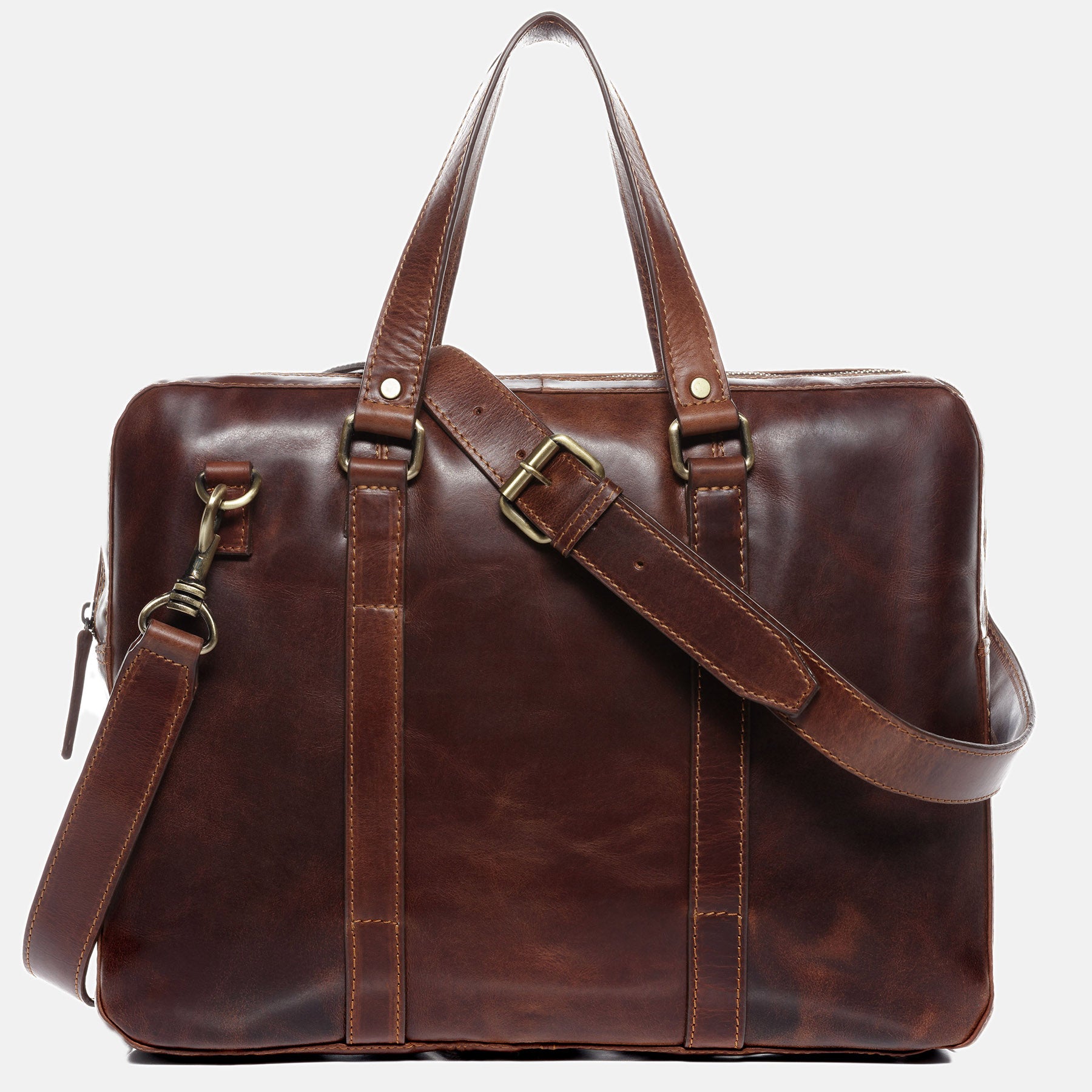 Laptop bag Maguire natural leather brown-cognac