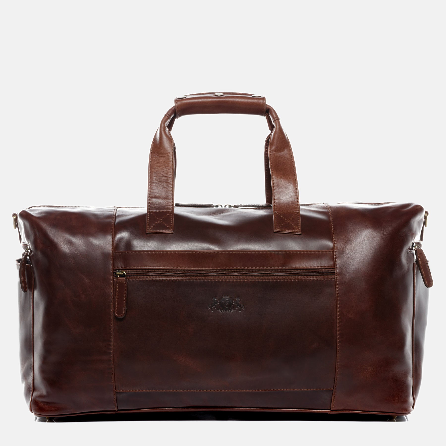 Travel bag BRISTOL SIDE natural leather brown