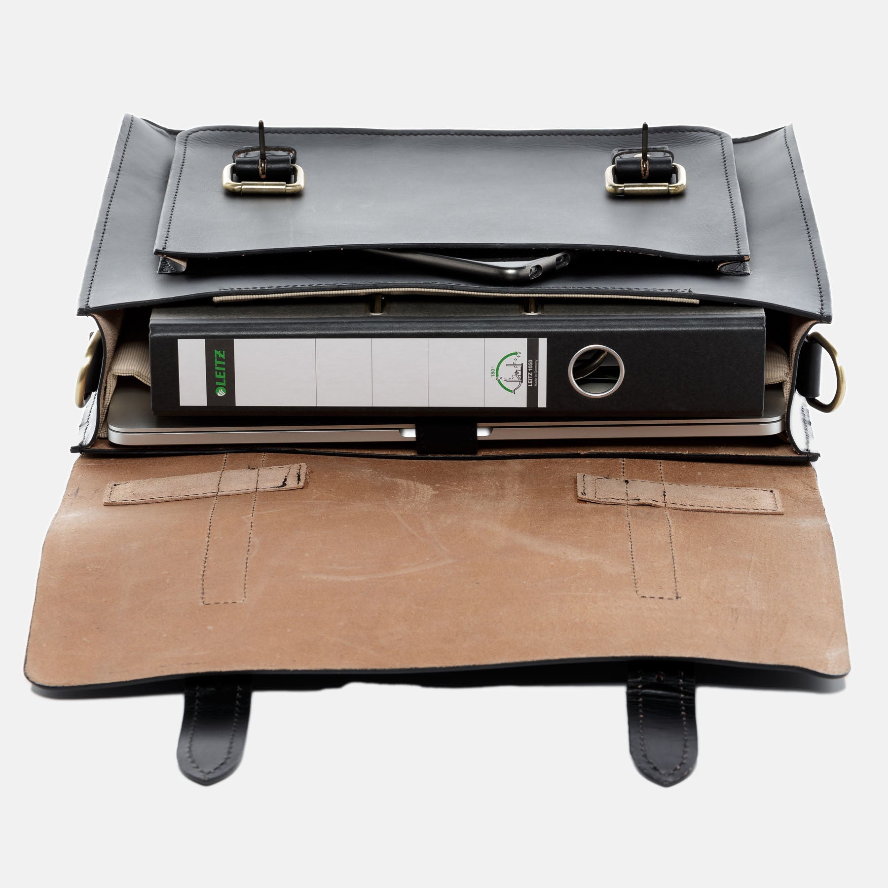 Briefcase BRISTOL saddle leather black