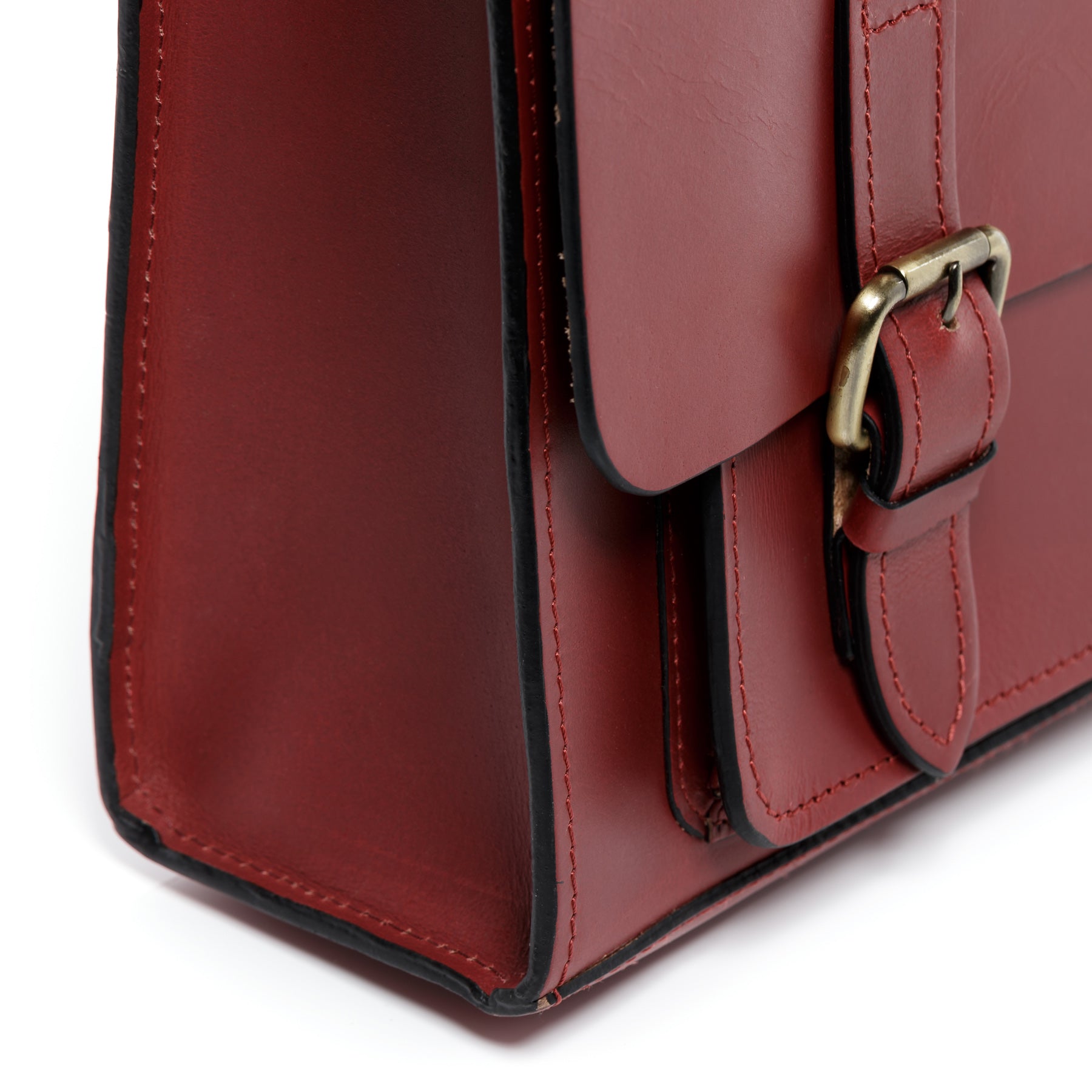 Briefcase BRISTOL saddle leather red