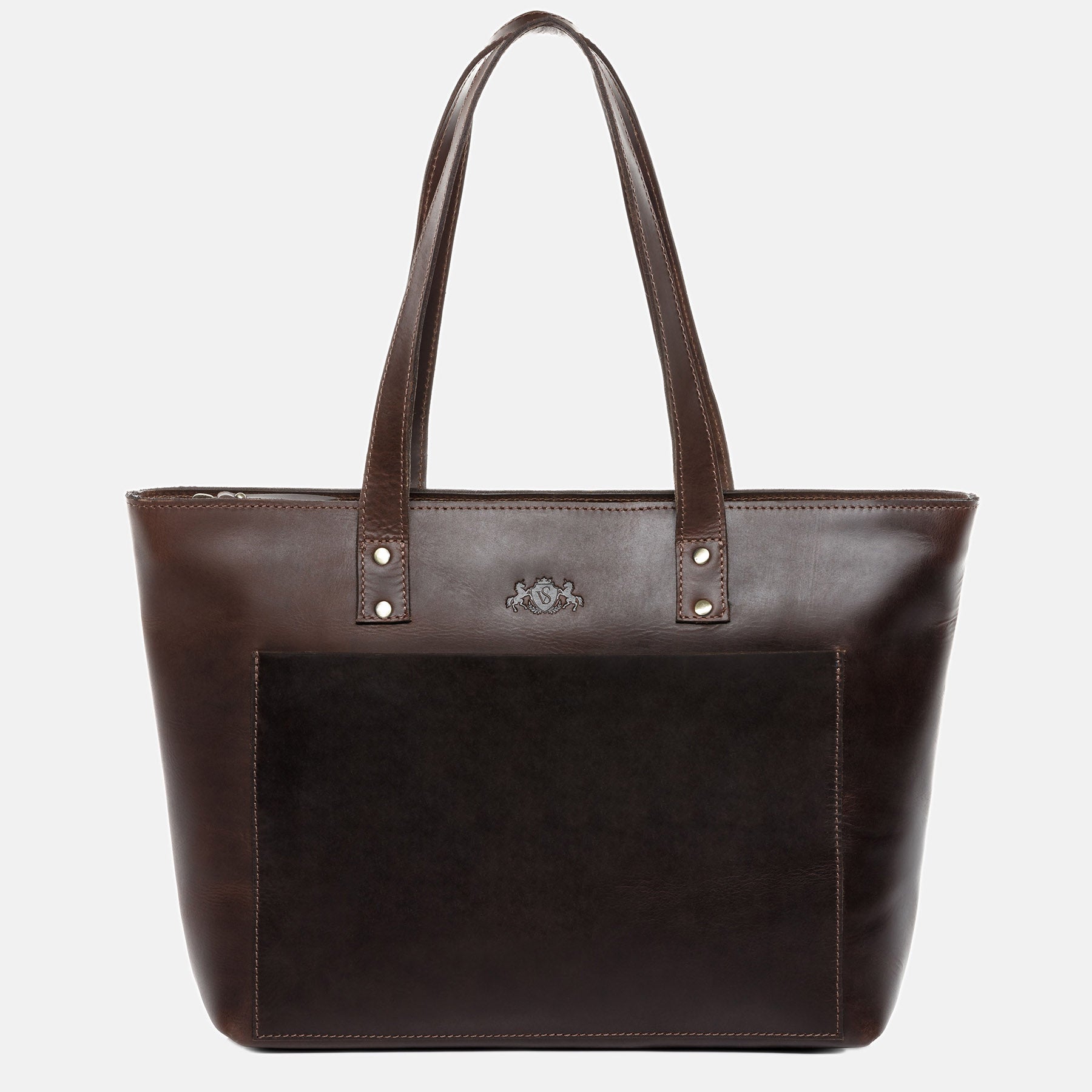 Shopper PIPER smooth leather brown