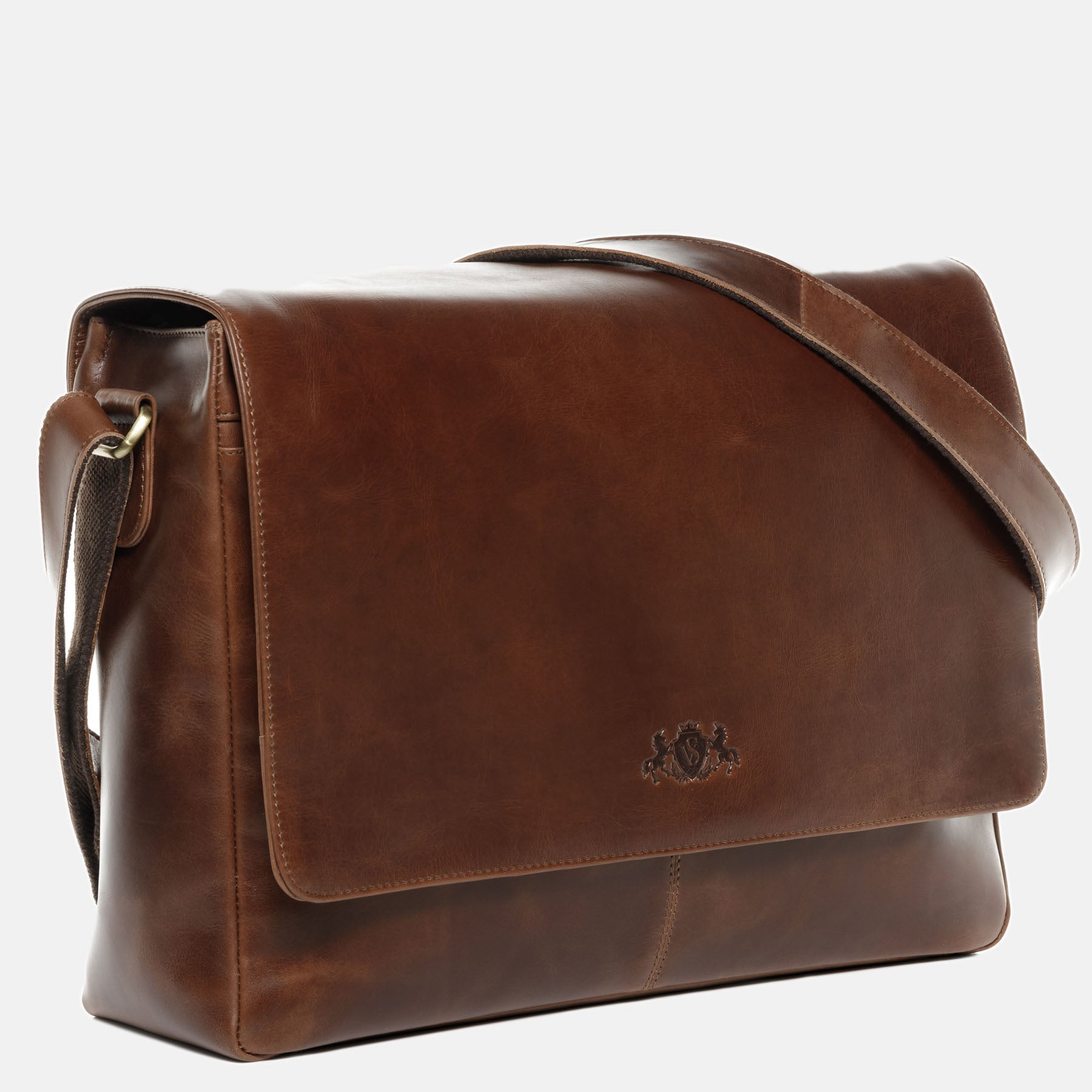 Messenger Bag SPENCER natural leather light brown