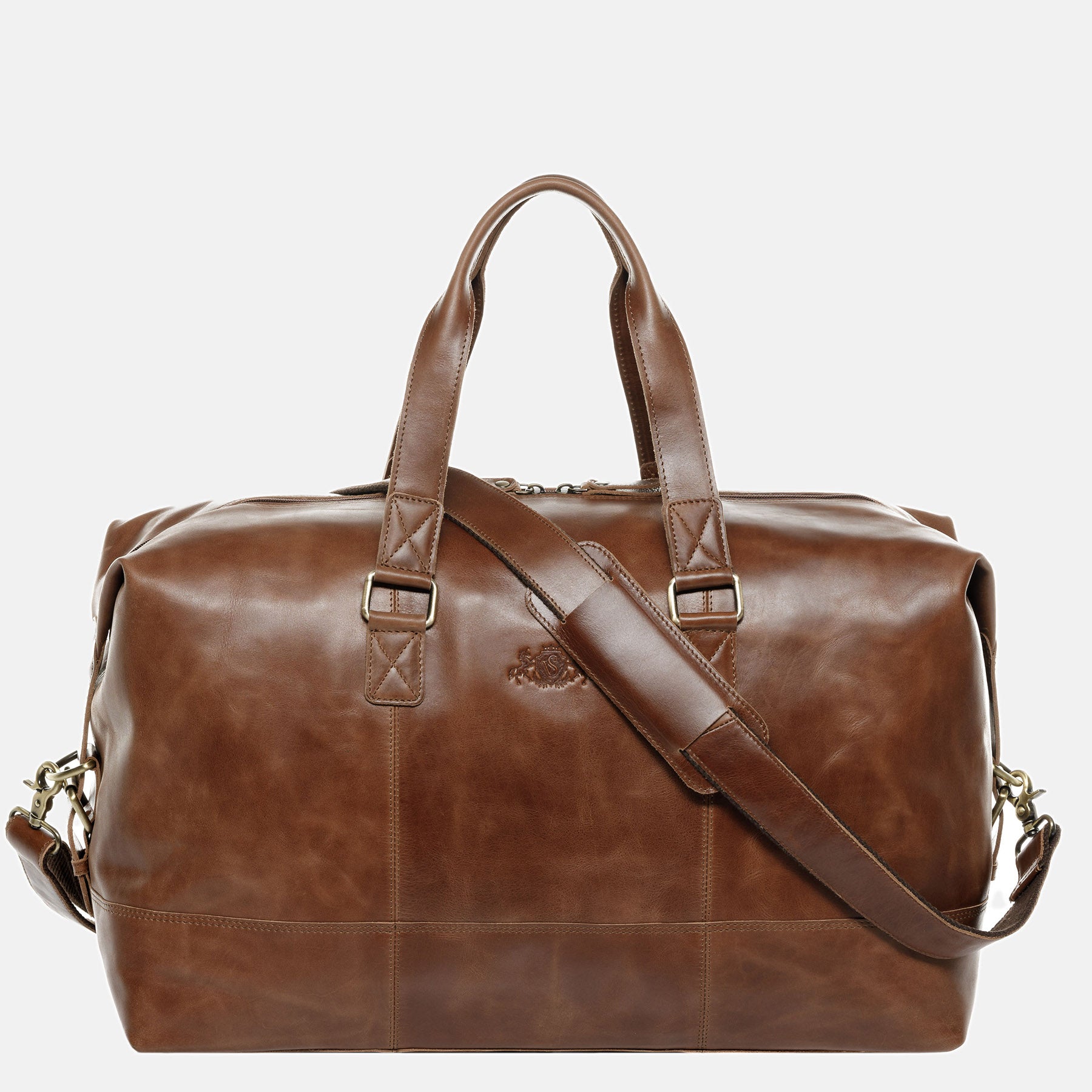 Weekender YALE natural leather light brown