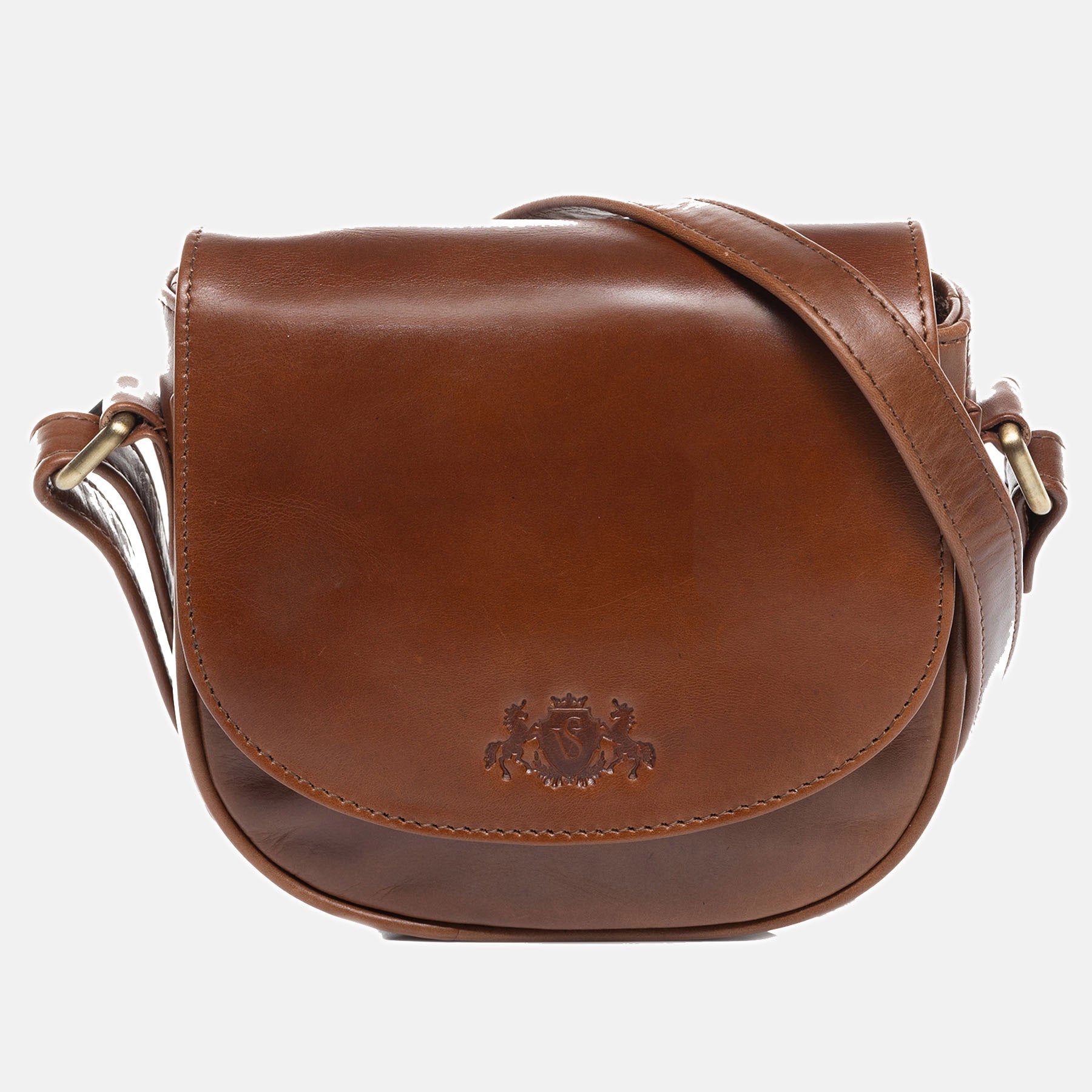 Shoulder bag BRIGHTON natural leather light brown