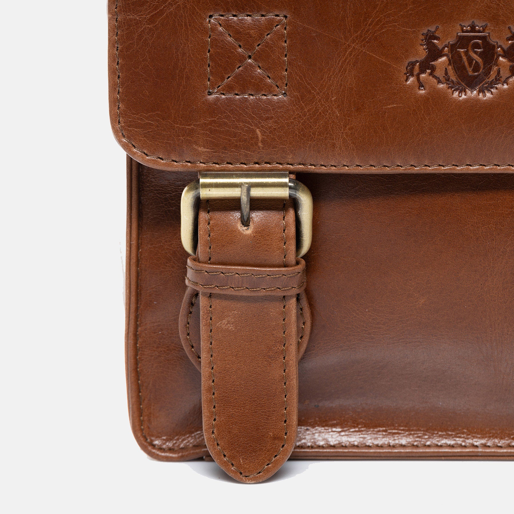 Shoulder bag HENRY natural leather light brown