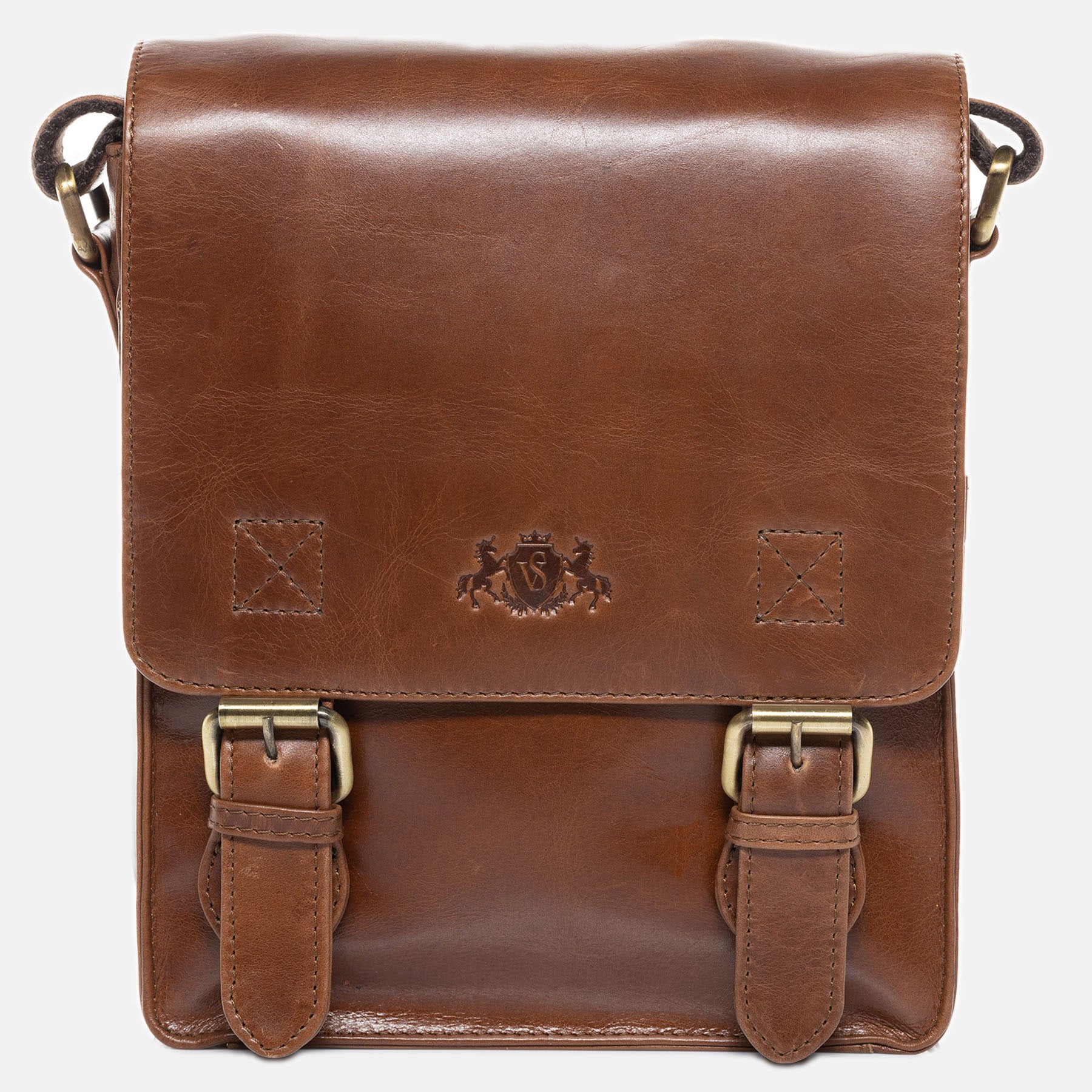 Shoulder bag HENRY natural leather light brown