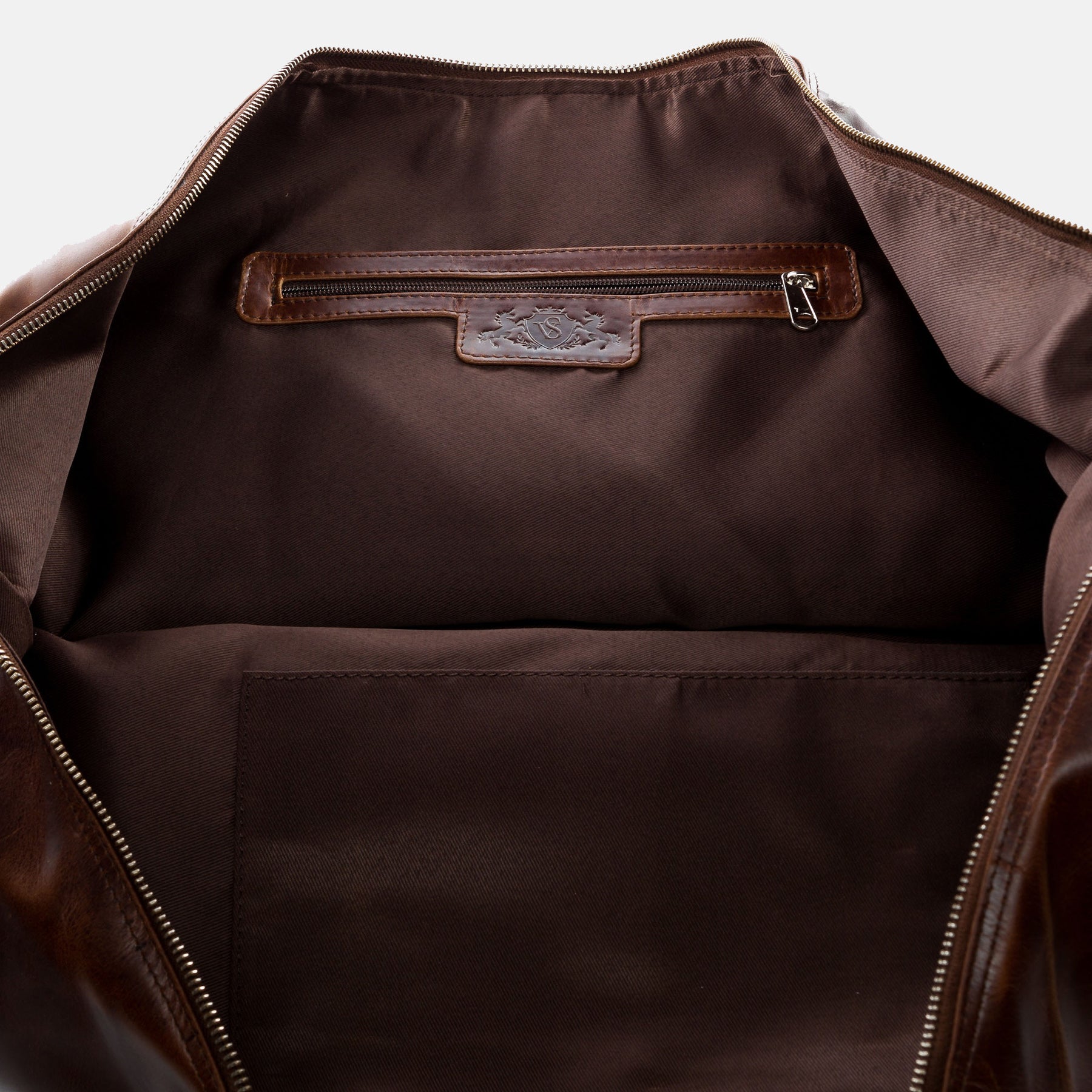XL Travel bag CHESTER natural leather brown-cognac