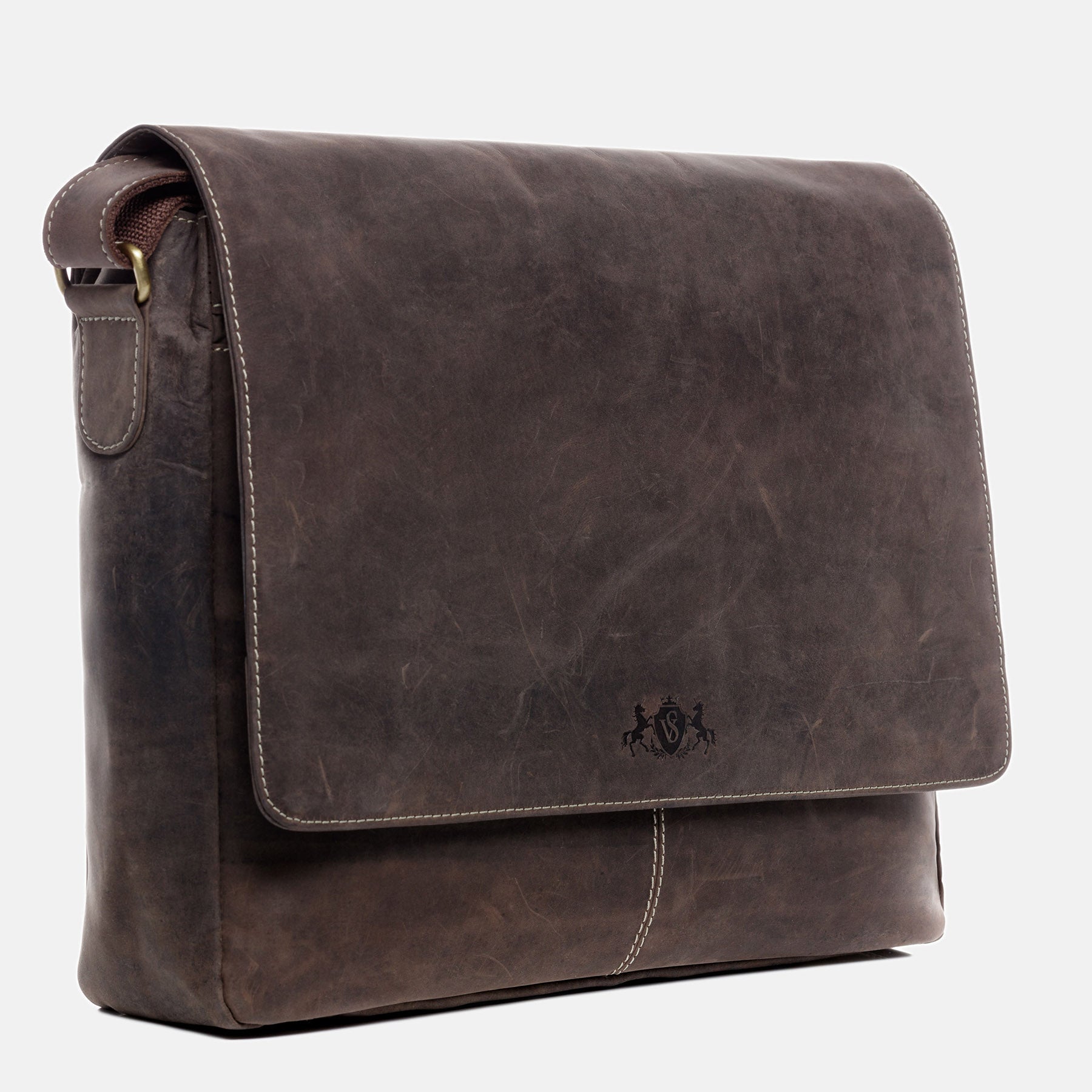 Messenger Bag SPENCER buffalo leather brown