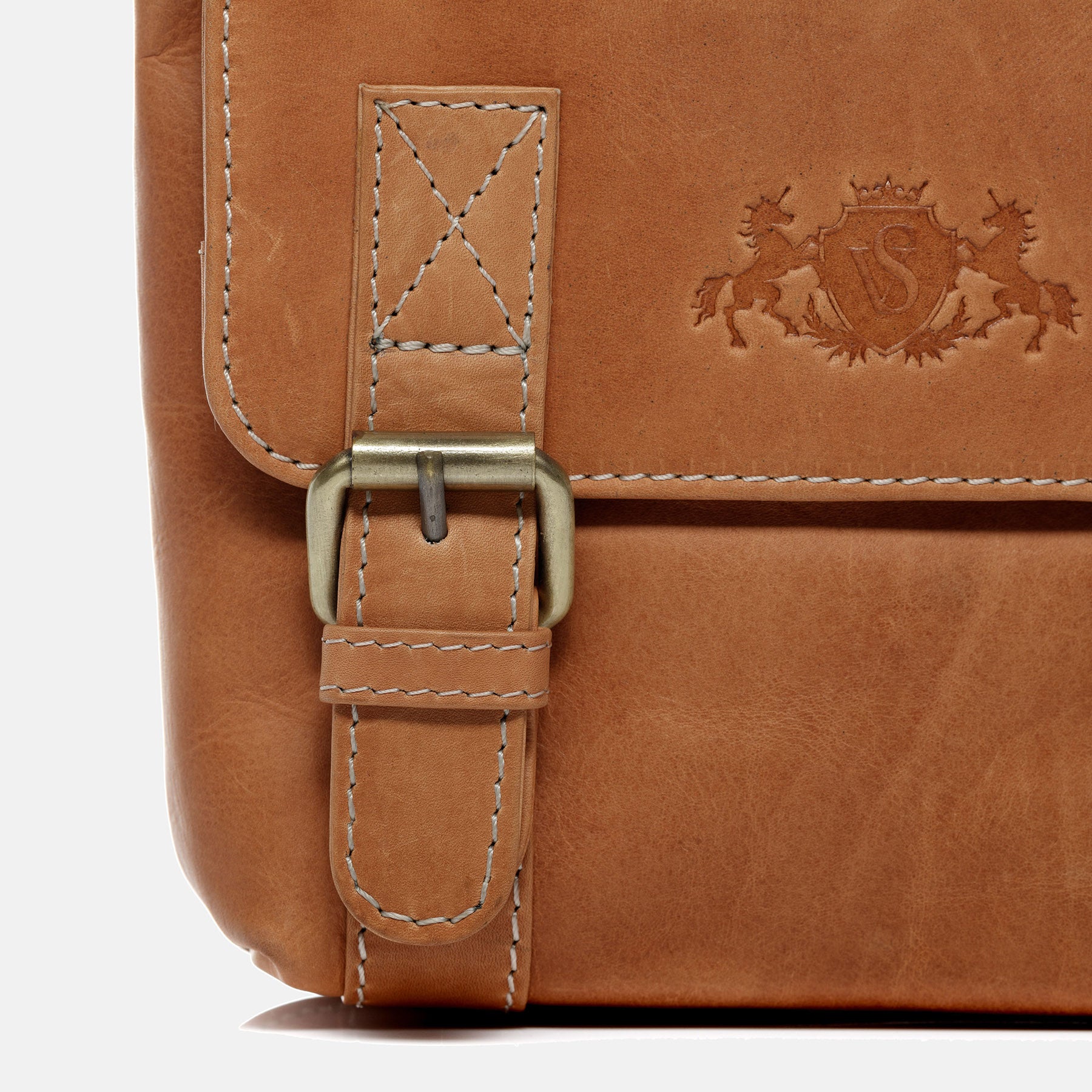 Shoulder bag KERBY natural leather brown