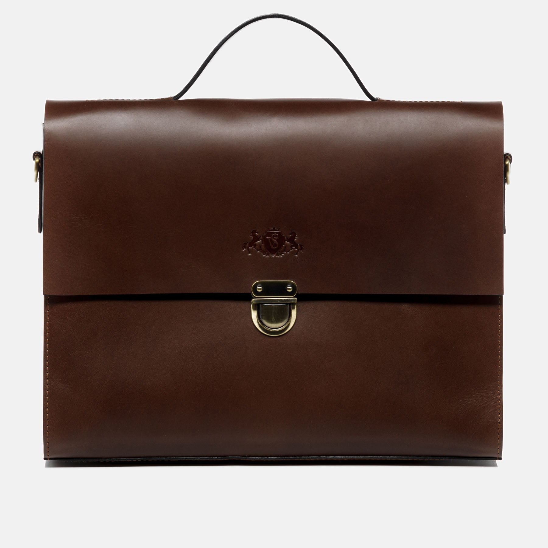 Briefcase TRISH saddle leather light brown