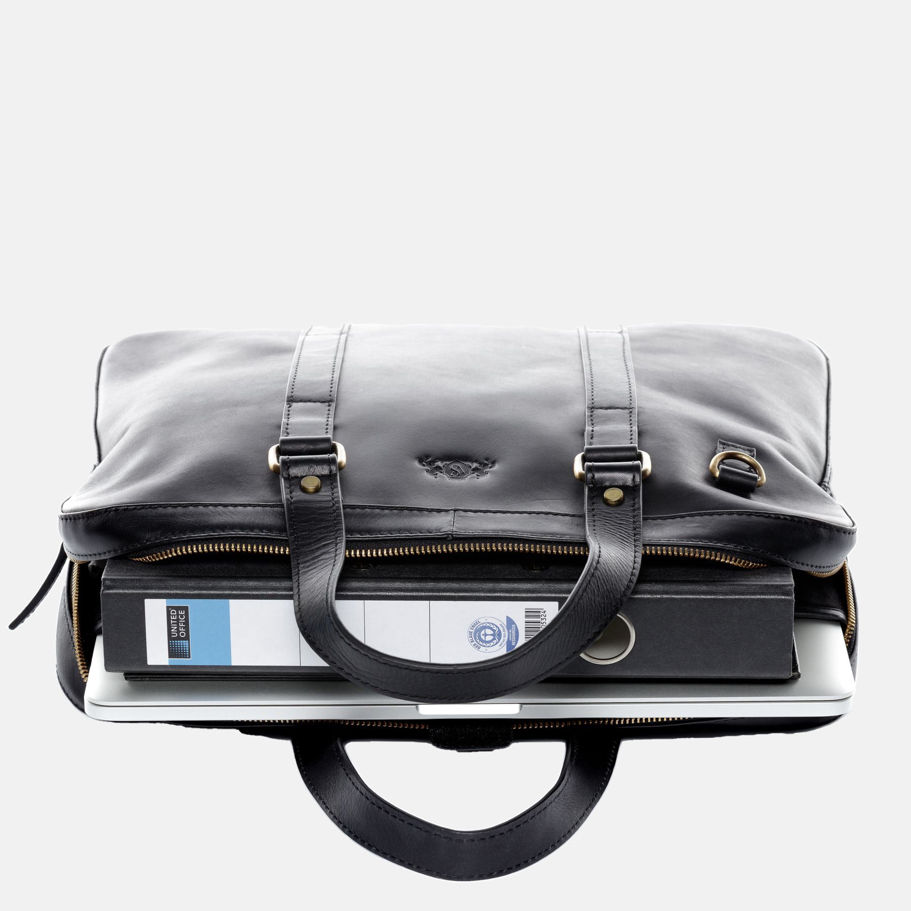 Laptop bag Maguire smooth leather black
