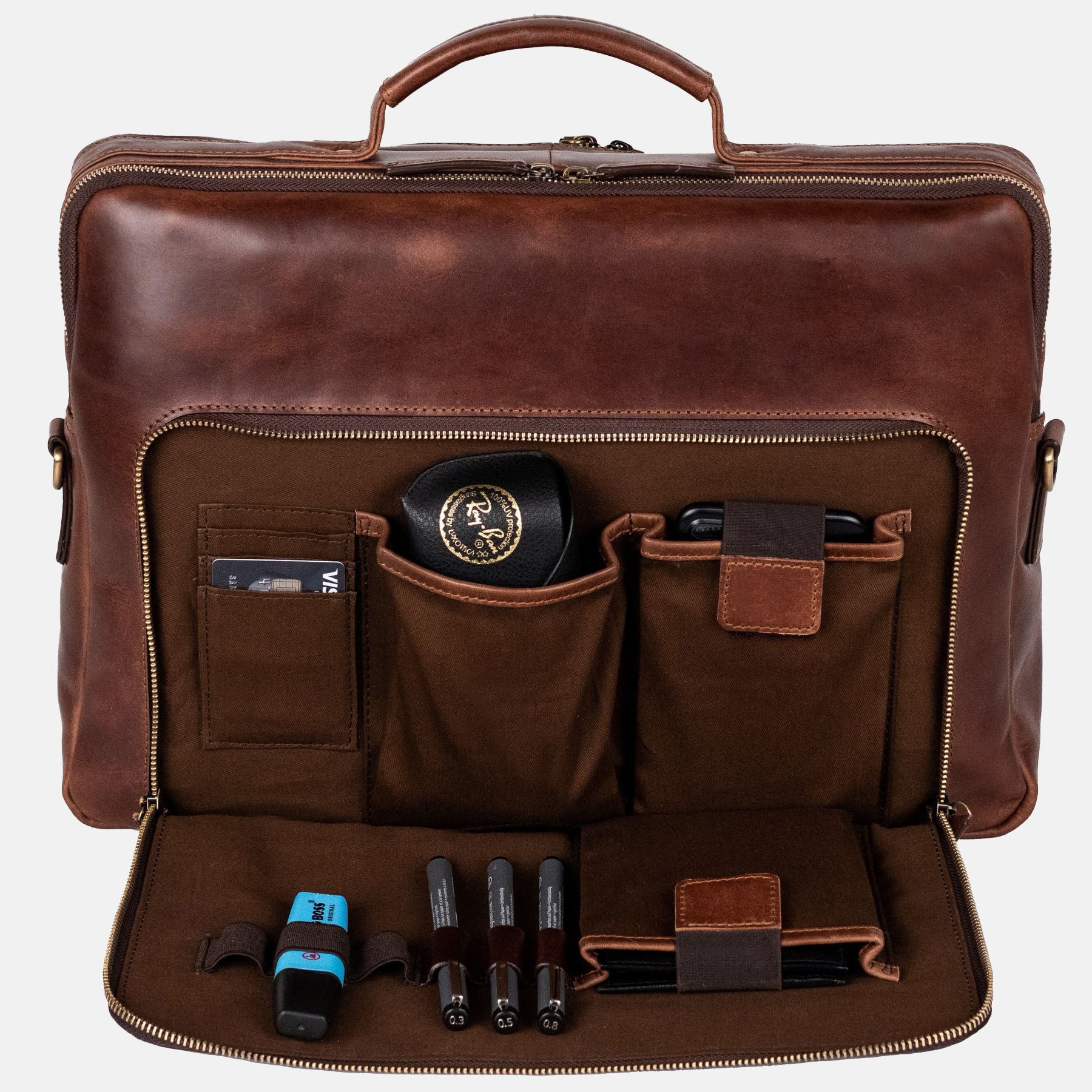 Laptoptasche SIMON Naturleder braun