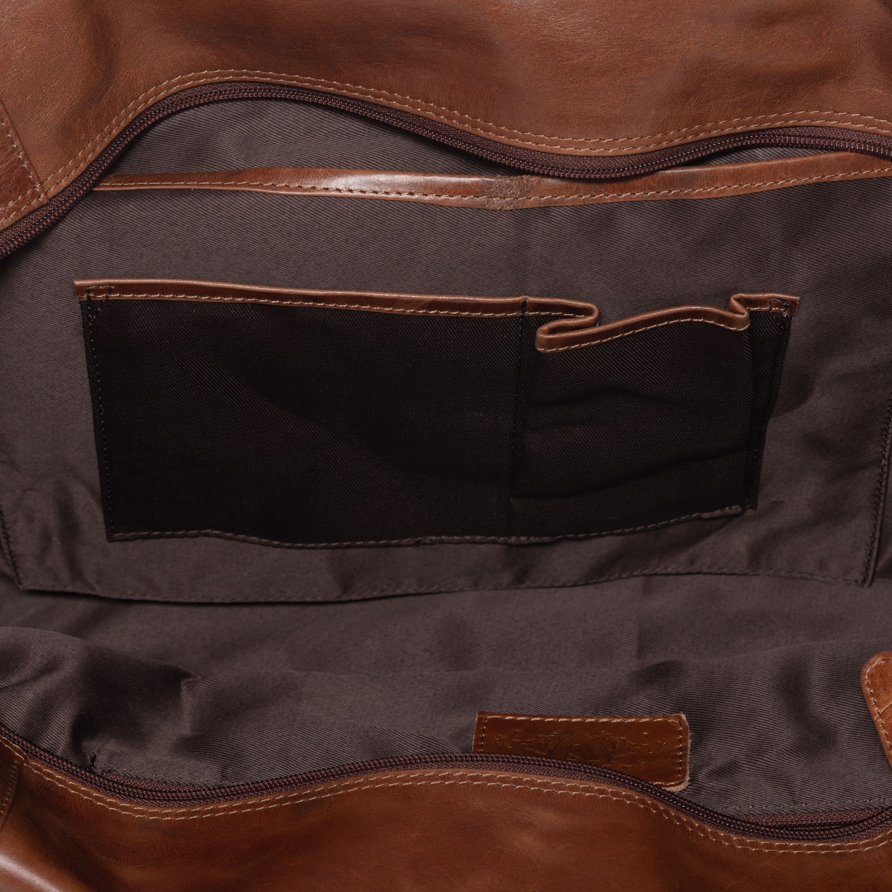 Travel bag BRISTOL natural leather light brown