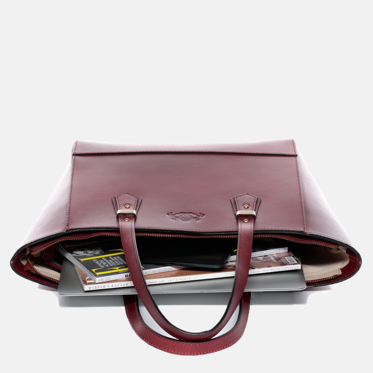 Handbag TRISH saddle leather red