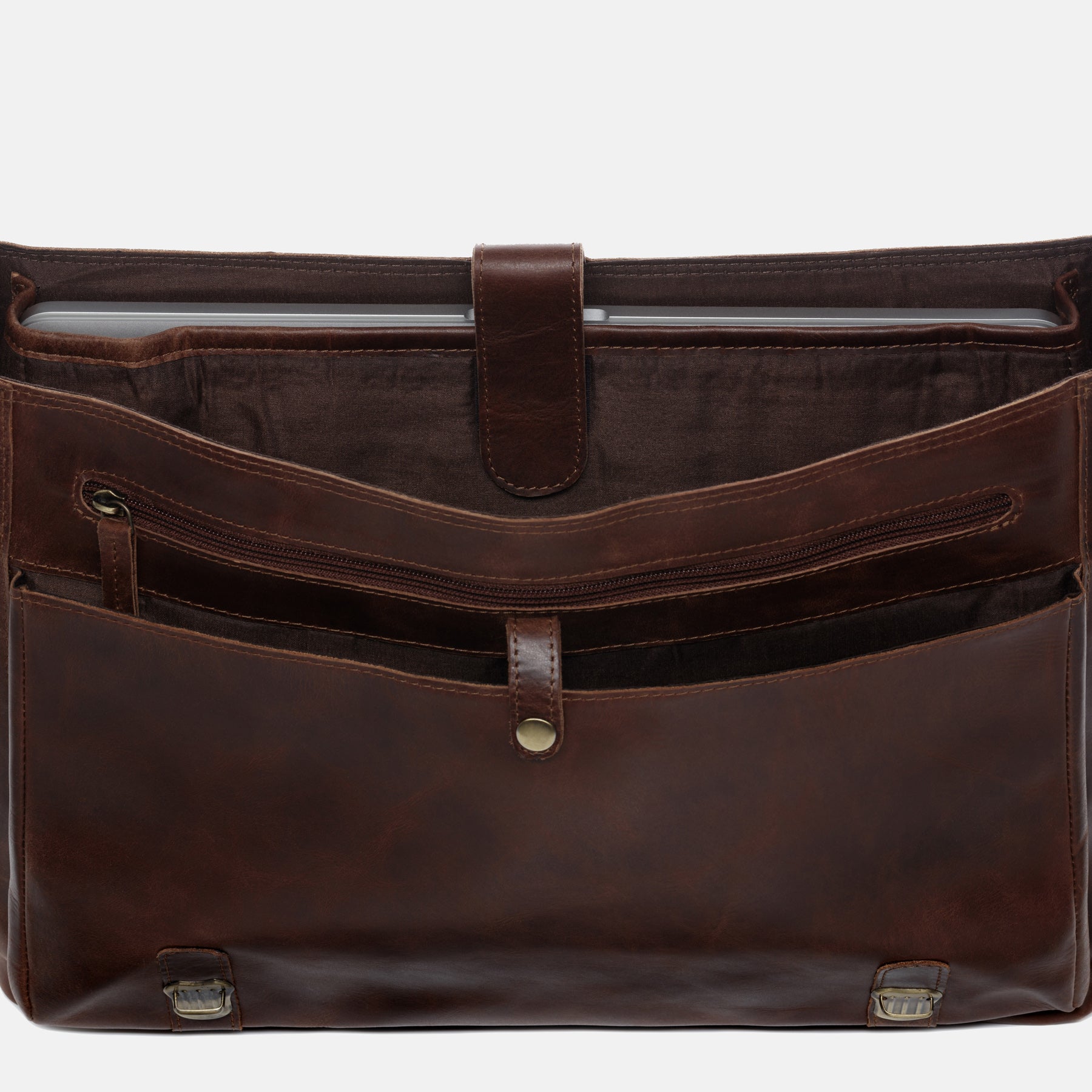 Briefcase ETON natural leather brown-cognac