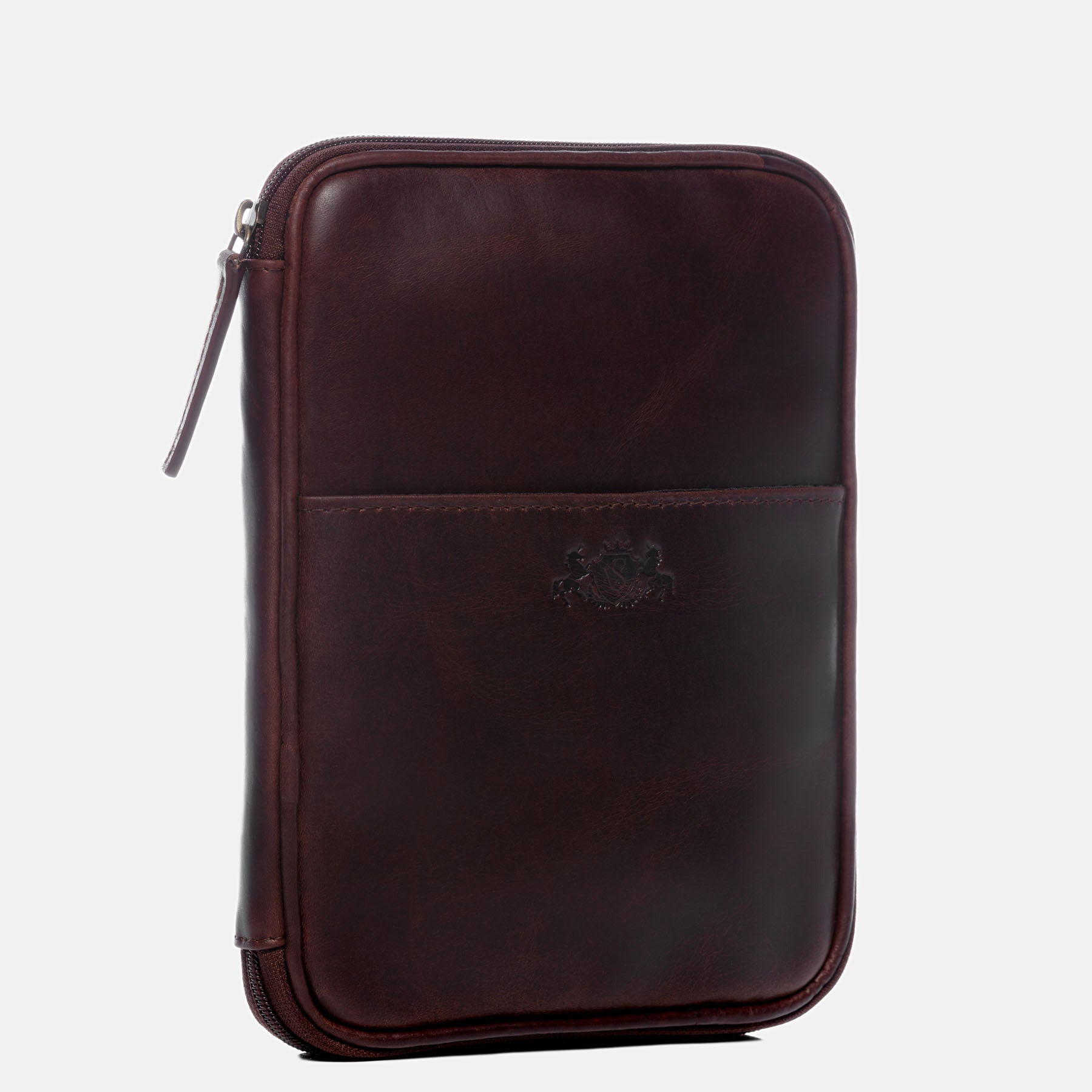 Organizer tablet travel JOONEY iPad natural leather brown-cognac