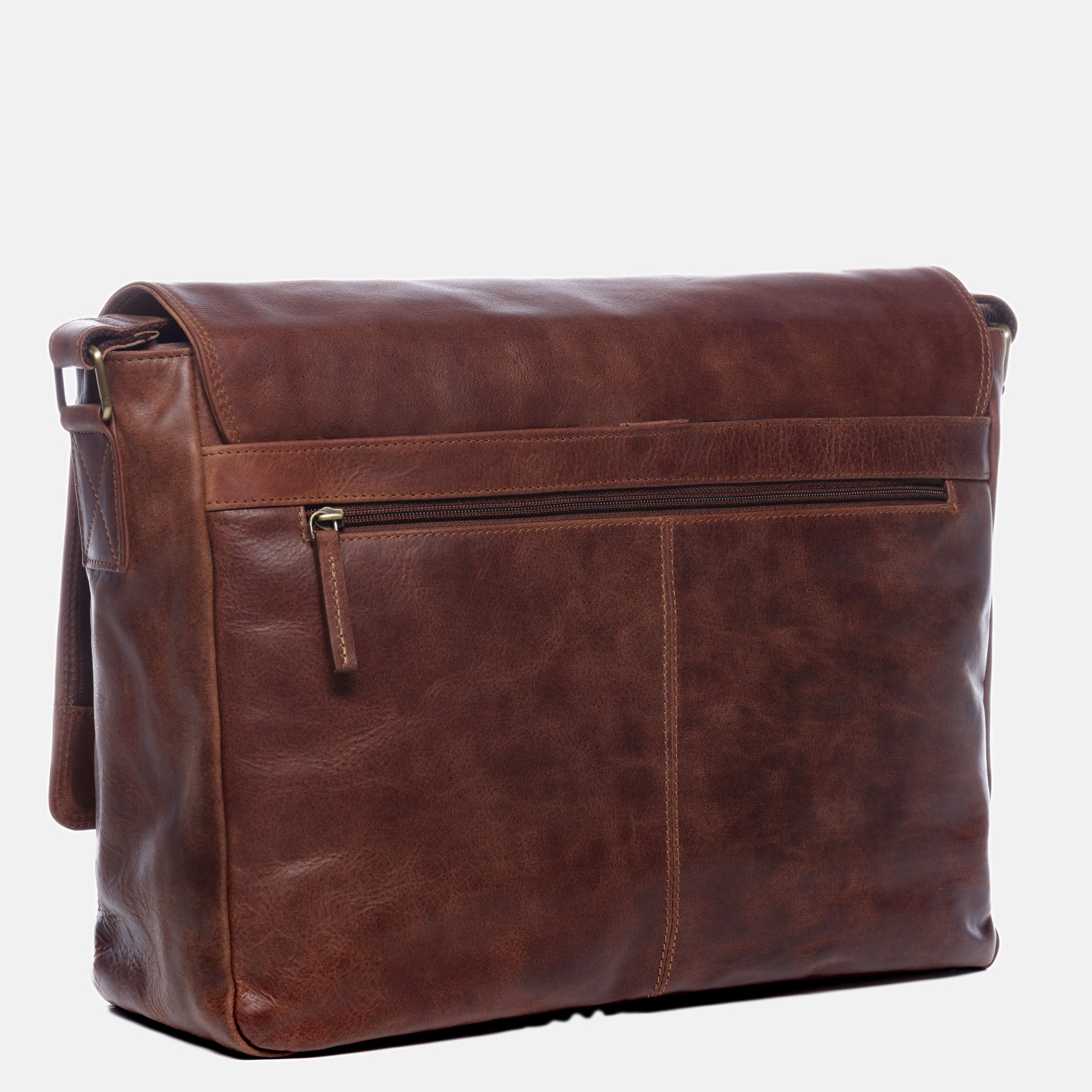 Messenger Bag SPENCER Naturleder braun-cognac