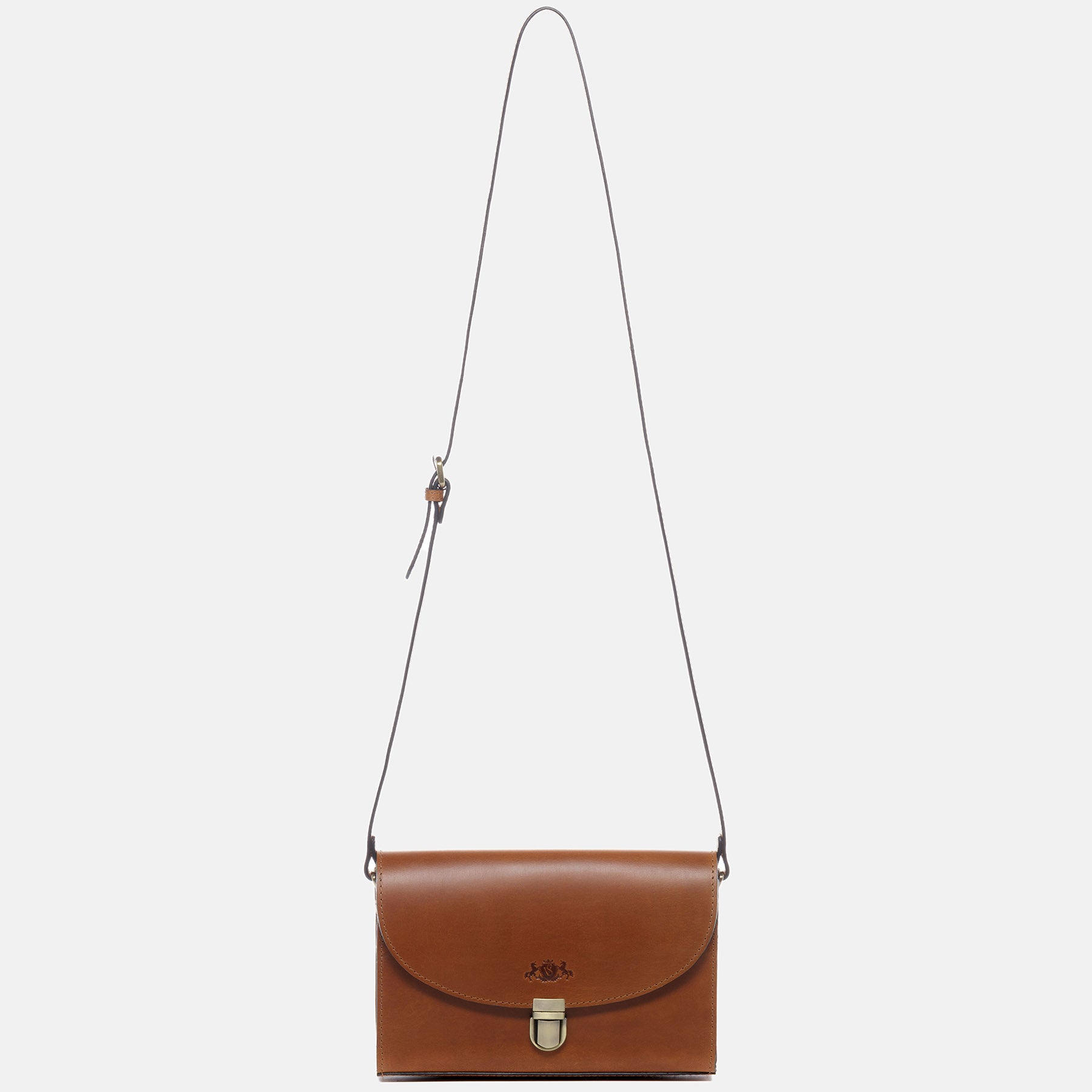 Shoulder bag ADELE saddle leather light brown