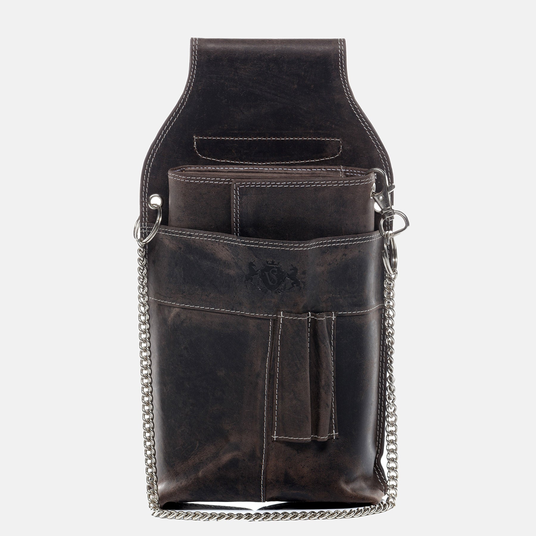 Waiter wallet & holster LOU buffalo leather brown