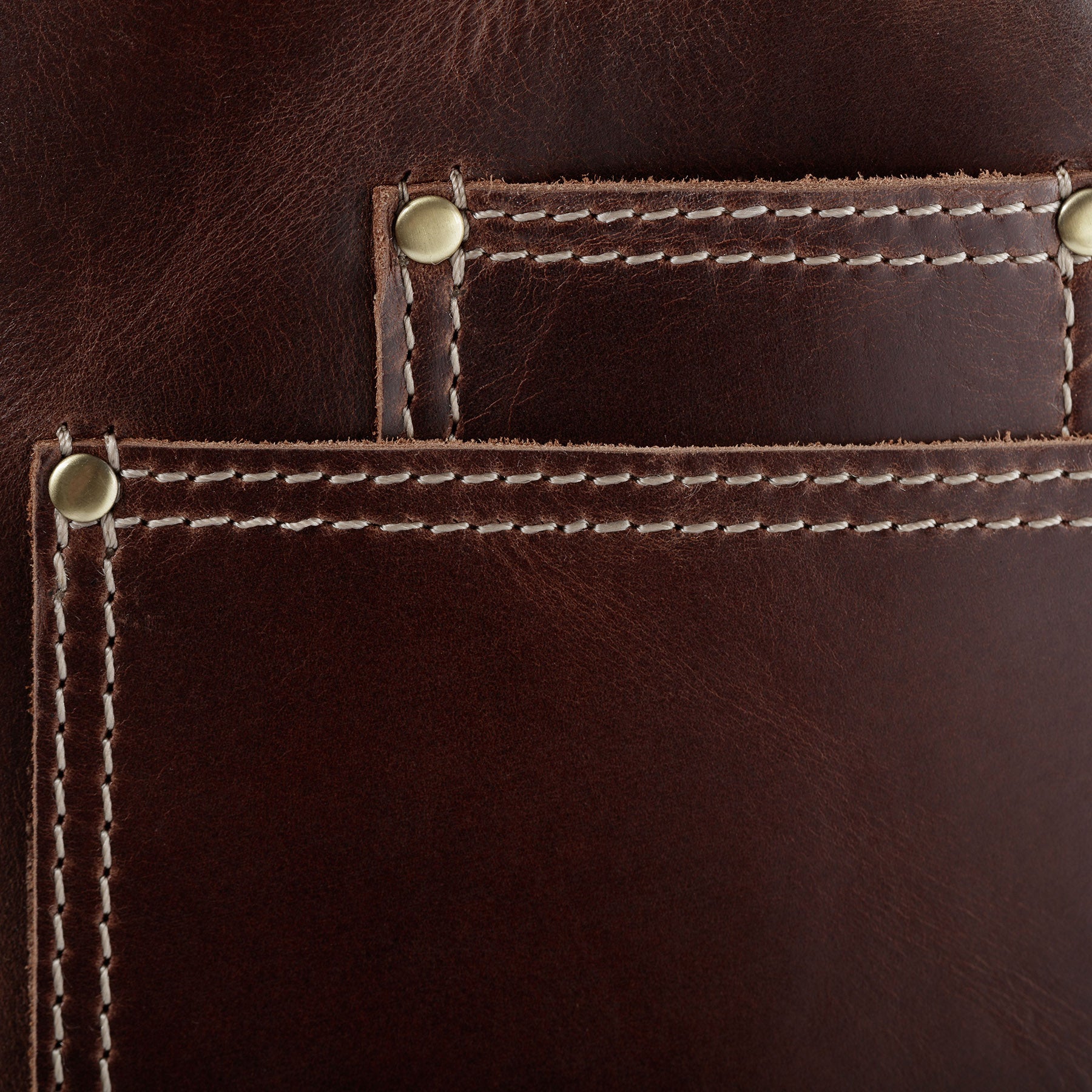 Leather apron DEAN natural leather brown-cognac