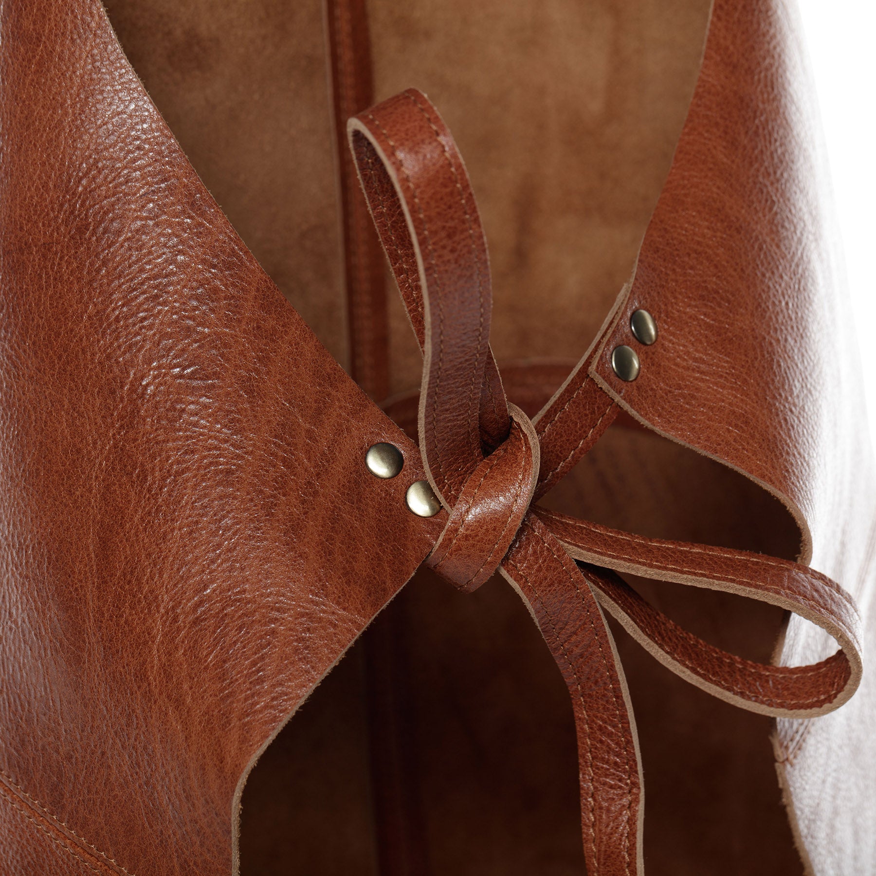 Leather apron HEATHROW vintage leather brown